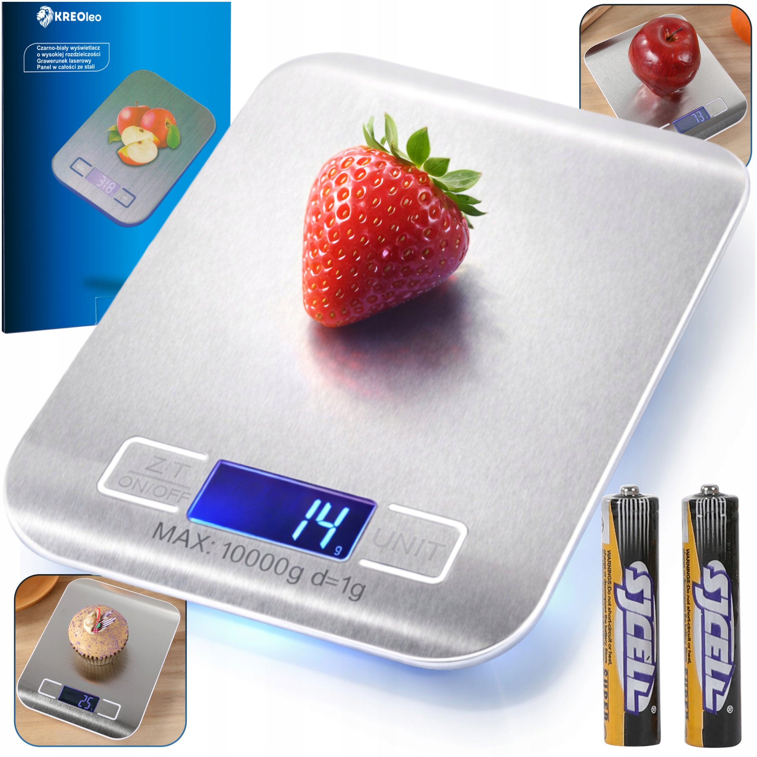ELECTRONIC KITCHEN SCALE 10KG 1G PRECISION LCD TARA BATTERY OPERATED