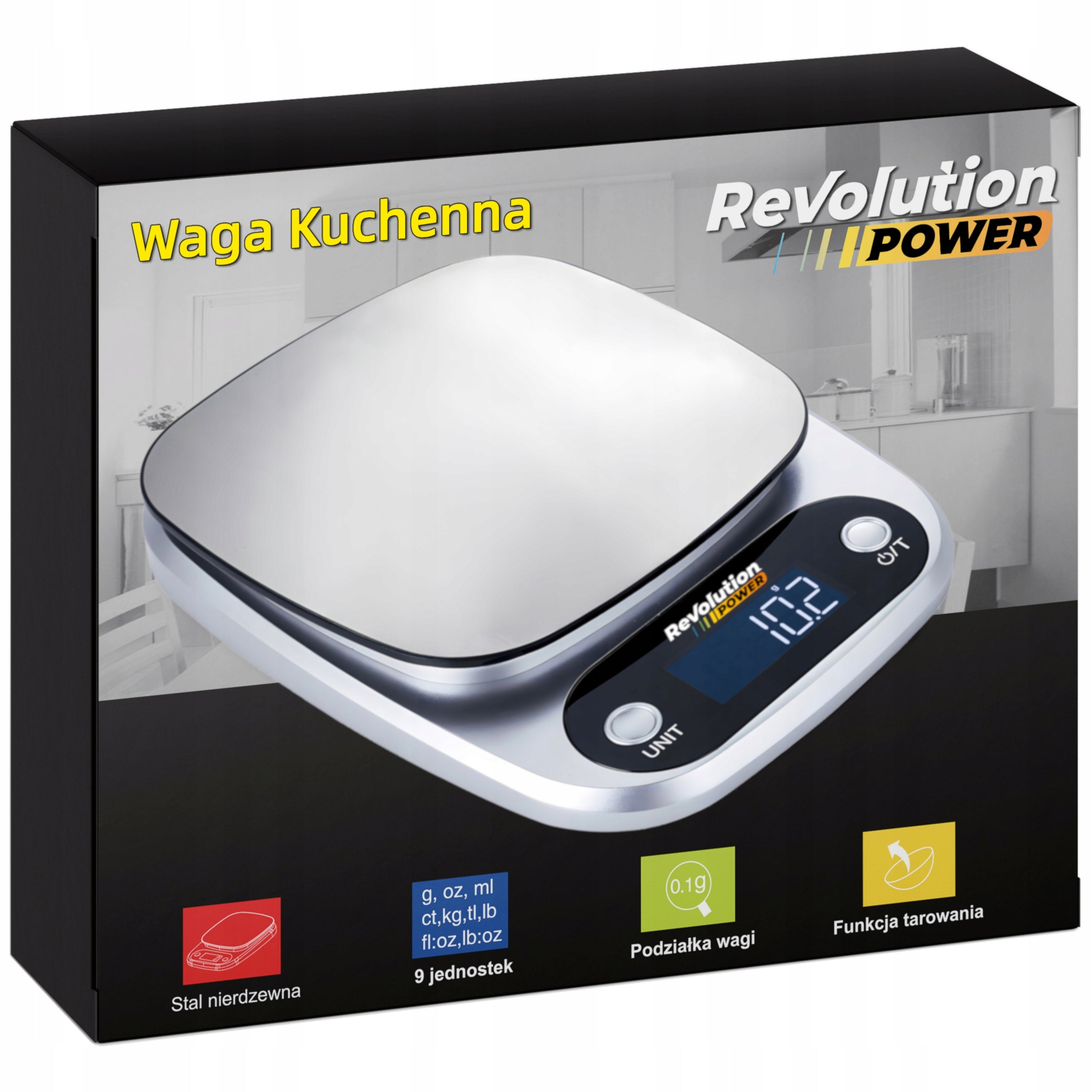 ELECTRONIC KITCHEN SCALE REVOLUTION LCD 5000g PRECISION JEWELRY 0,1g Brand NM Revolution