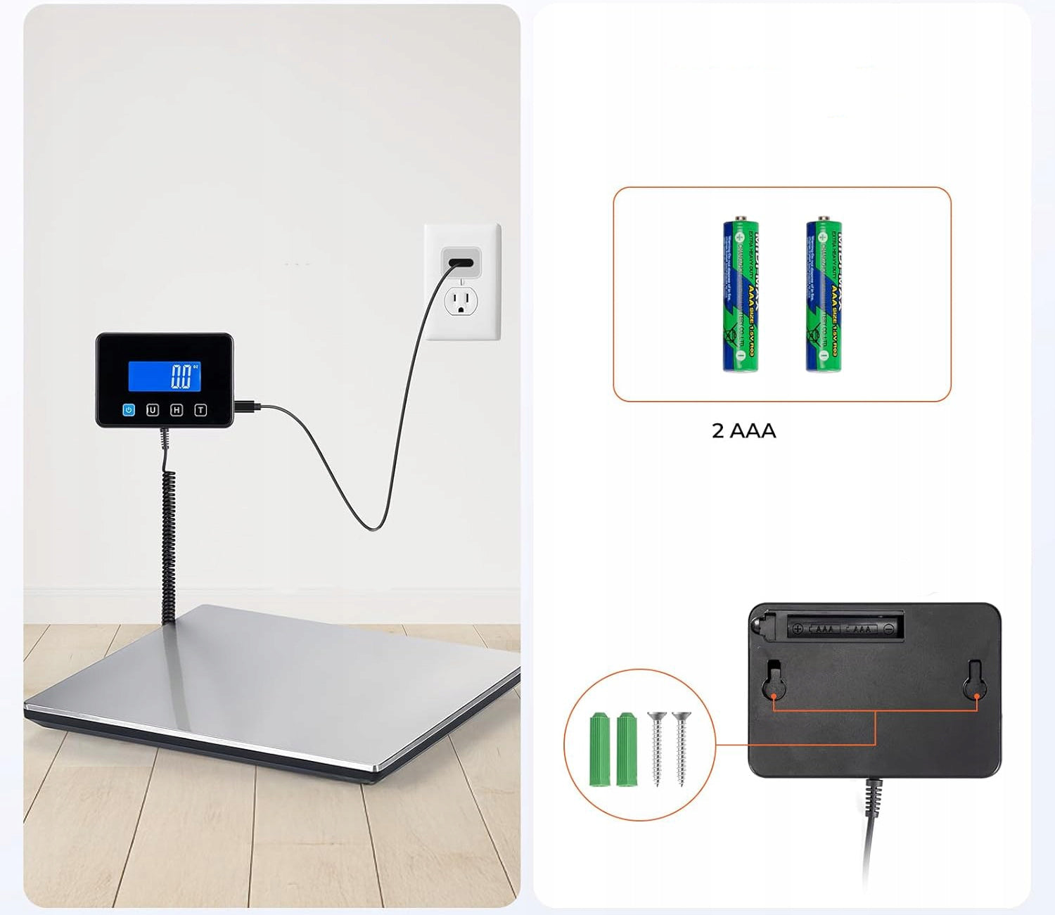 ELECTRONIC MAIL SCALE FOR PARCELS BATTERY LCD 200KG Packaging status original