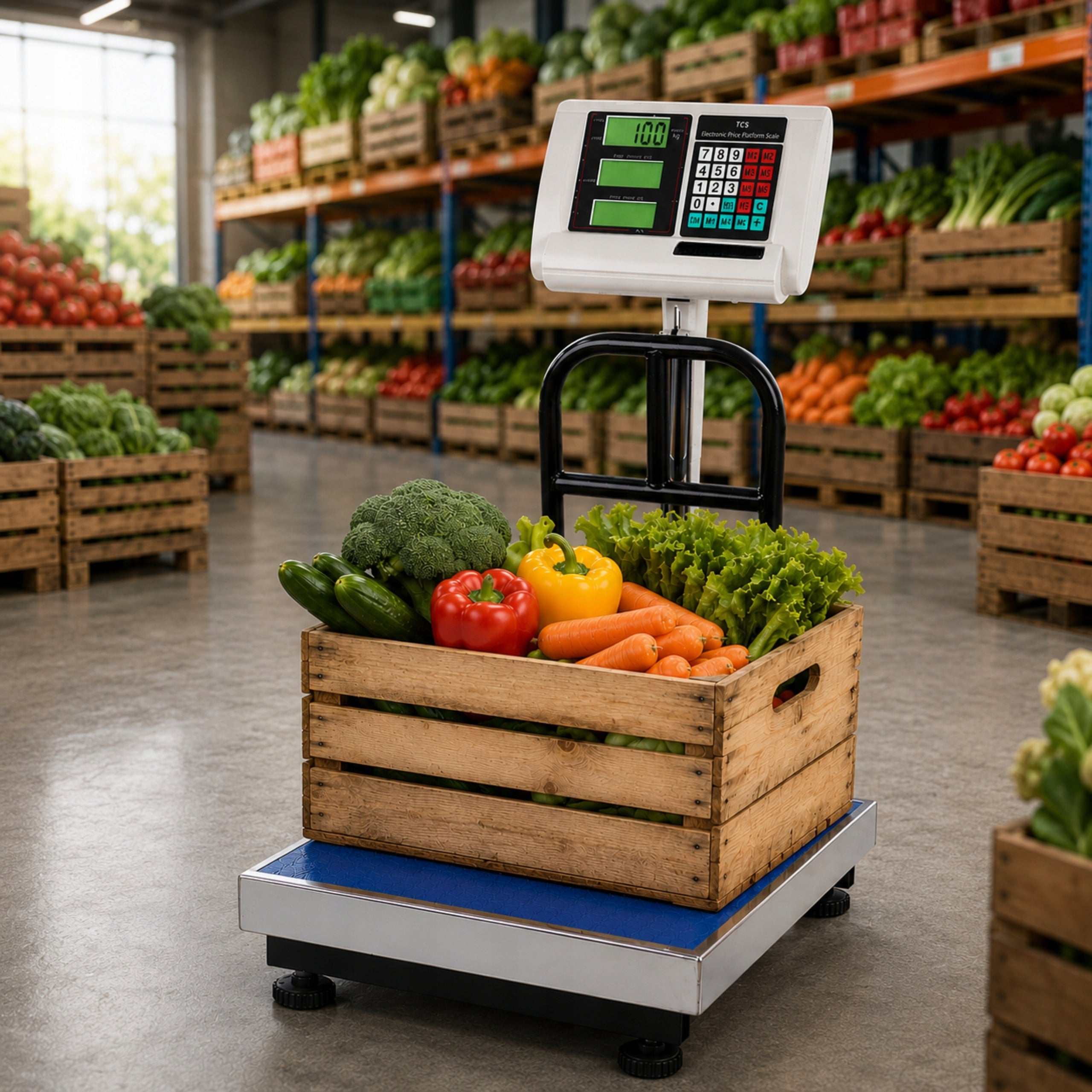 ELECTRONIC PLATFORM STORAGE SCALE SHOP 100KG FOR PACKAGES 30x40cm Packaging status original