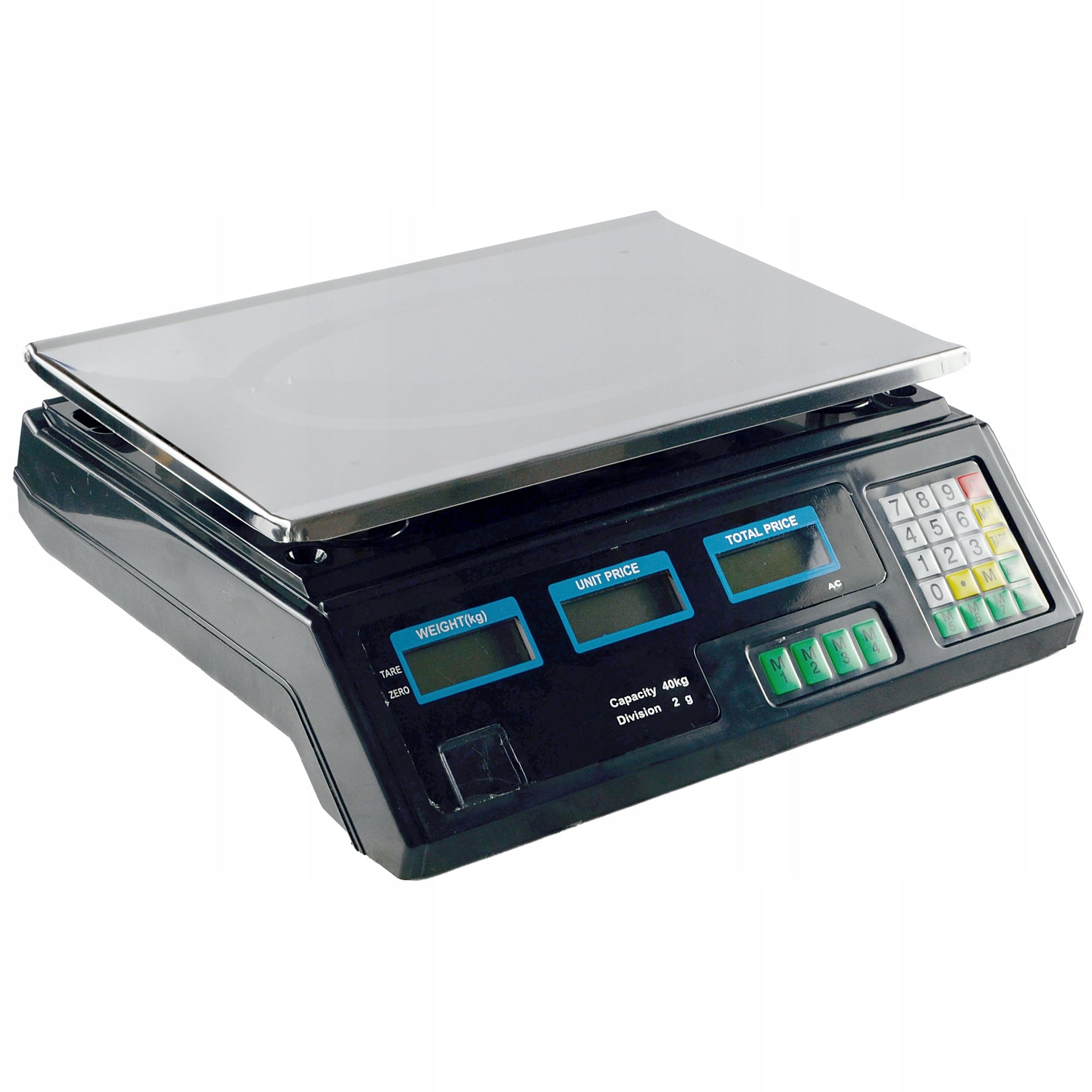 ELECTRONIC PROFESSIONAL SHOP SCALE BLACK 40KG LCD BATTERY Brand Black