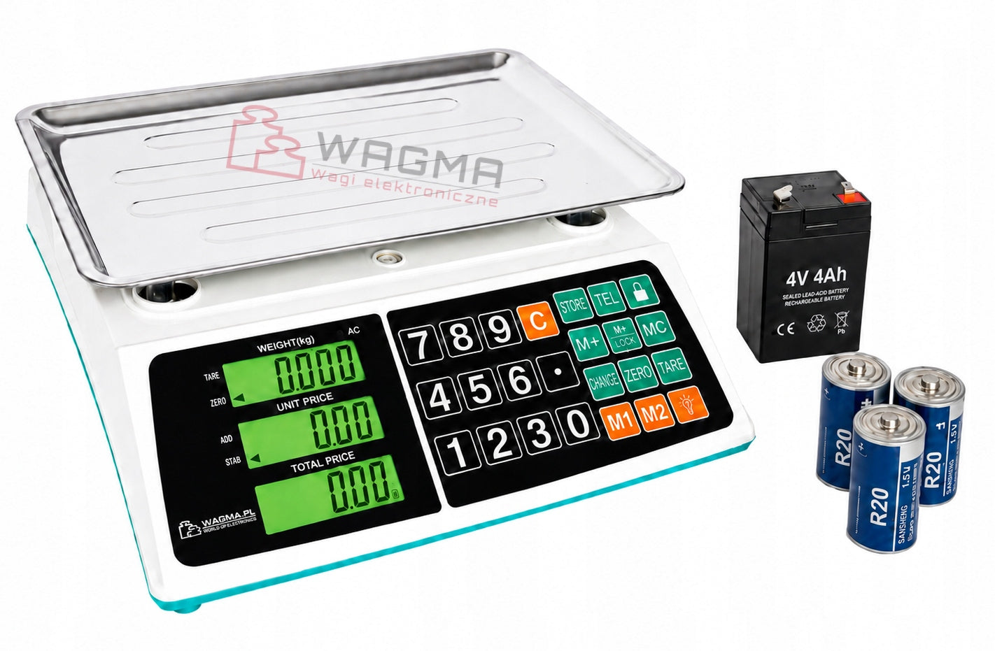 ELECTRONIC SCALE 40kg/2g BATTERY + STORAGE STORE BATTERIES Packaging status original