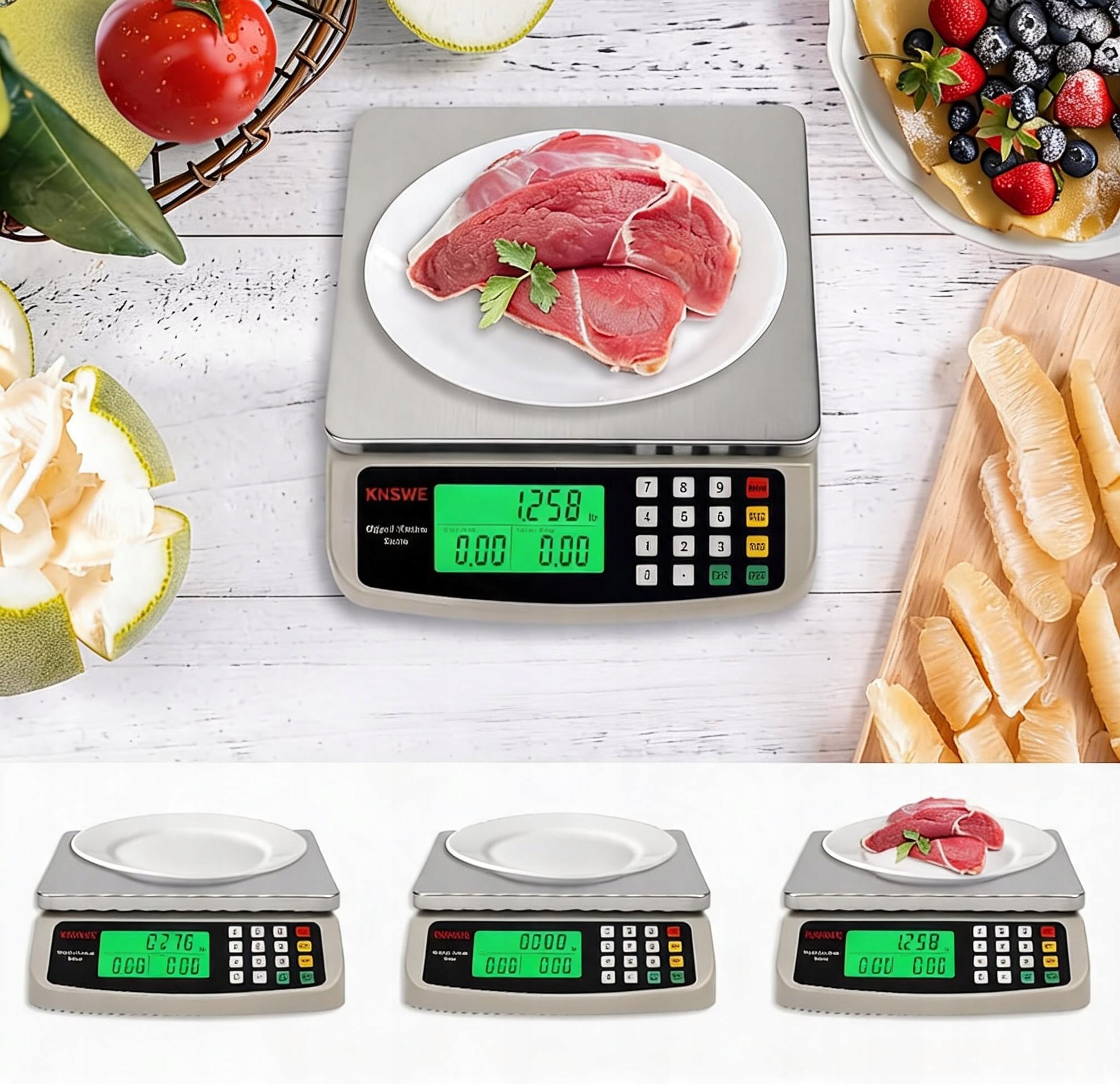 ELECTRONIC SCALE FOR WEIGHING MEAT VEGETABLES FRUIT HERBS Manufacturer code M90165