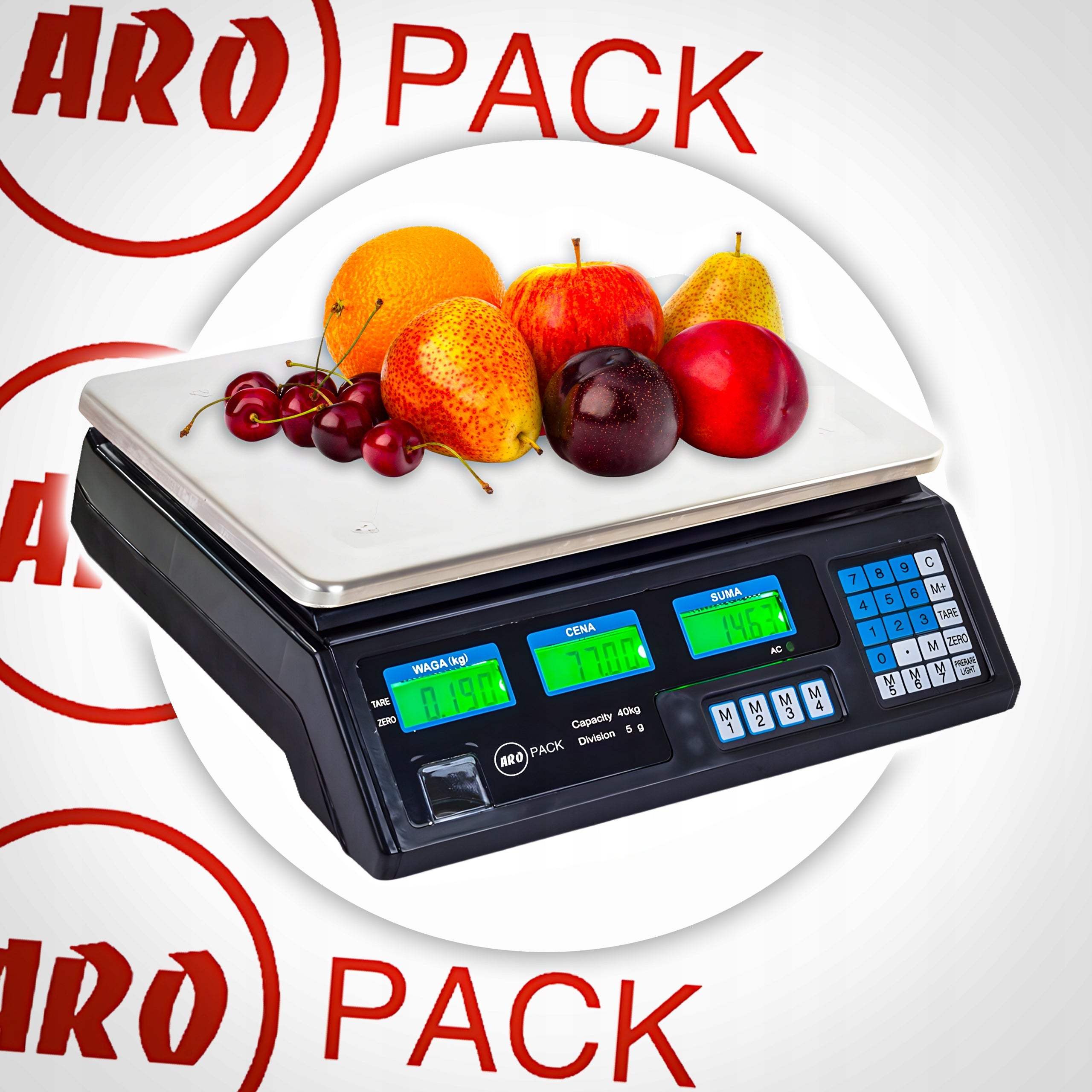 ELECTRONIC SCALE HOME GASTRO 40KG ACCURATE 1G ARO BACKLIT SCREEN Packaging status original
