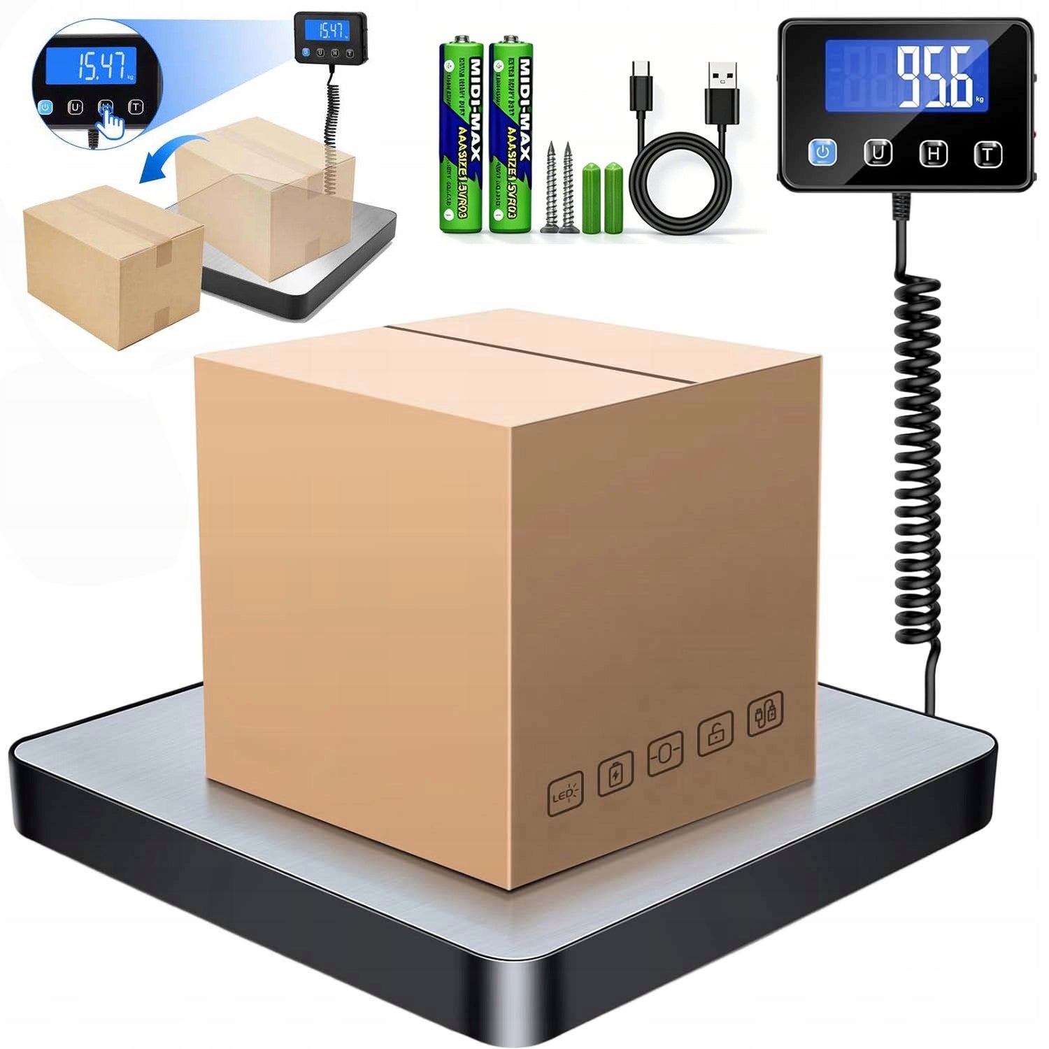ELECTRONIC SCALE LCD WAREHOUSE PLATFORM STORE 200 KG