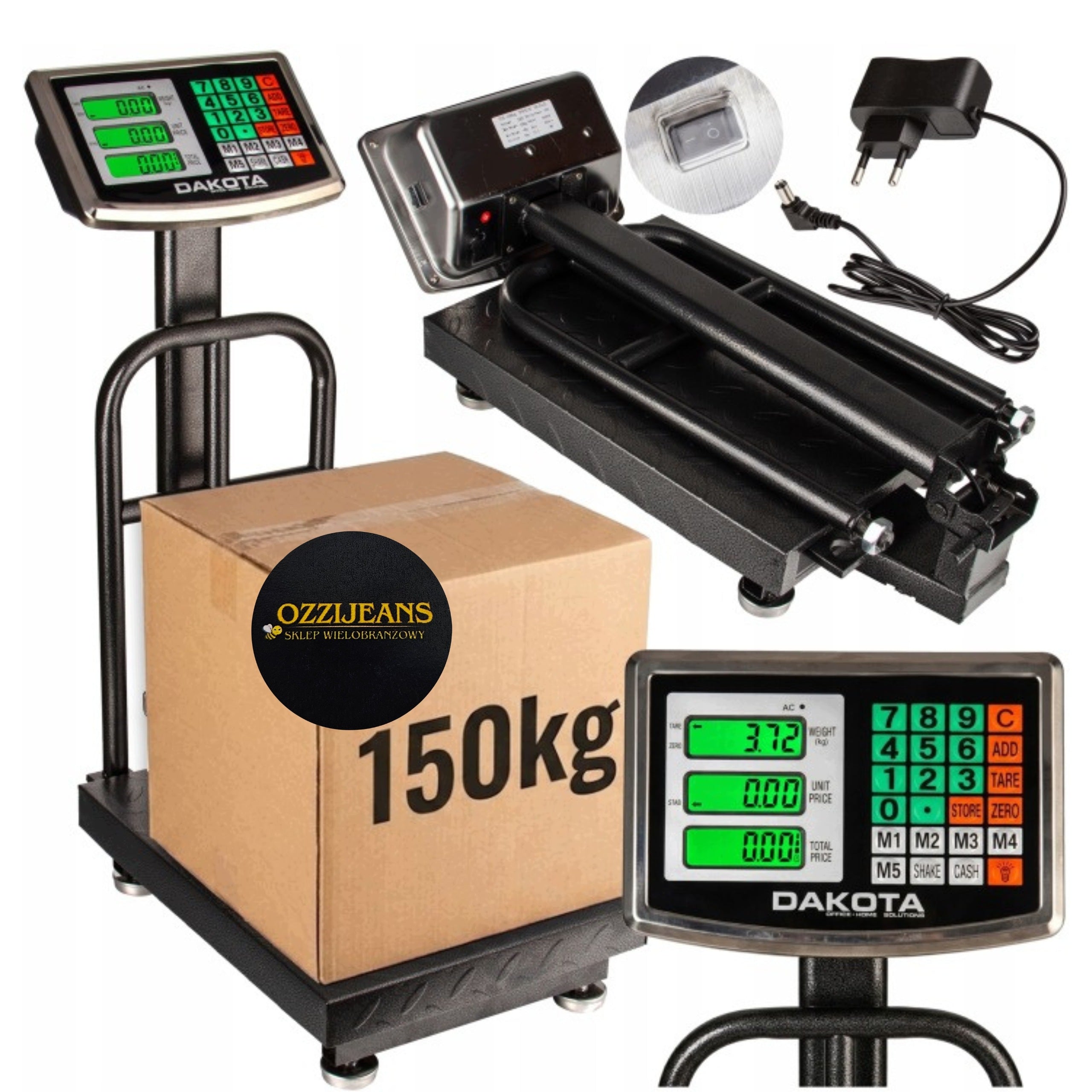 ELECTRONIC SCALE WAREHOUSE PLATFORM BATTERY LCD 150KG