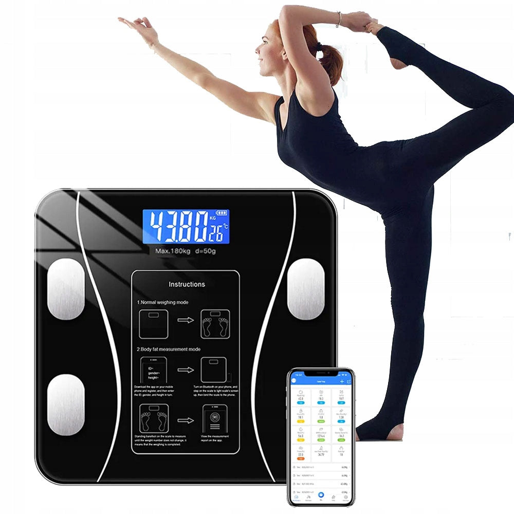 ELECTRONIC SCALE WITH STEP TECHNOLOGY AND HEALTH AND FITNESS APP