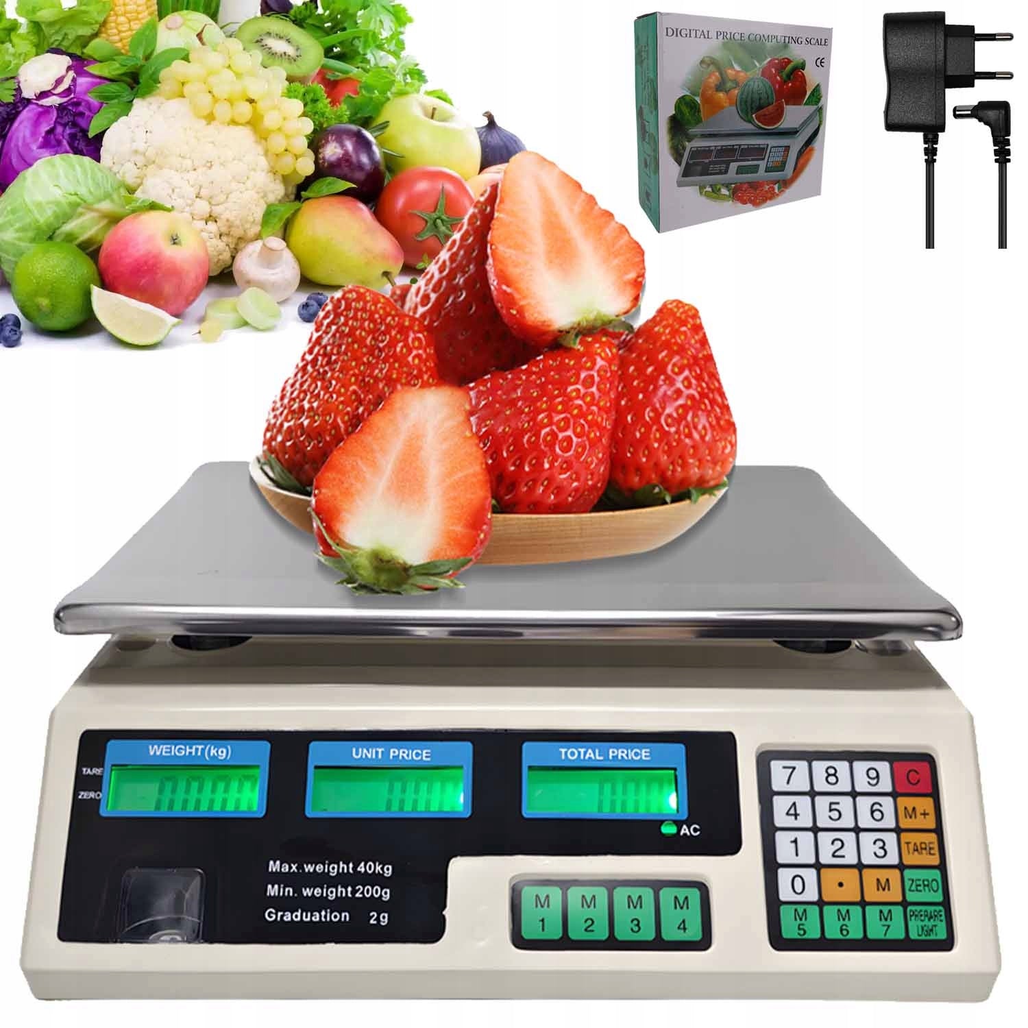 ELECTRONIC SHOP SCALE LCD CALCULATION 40KG /2G UNIVERSAL