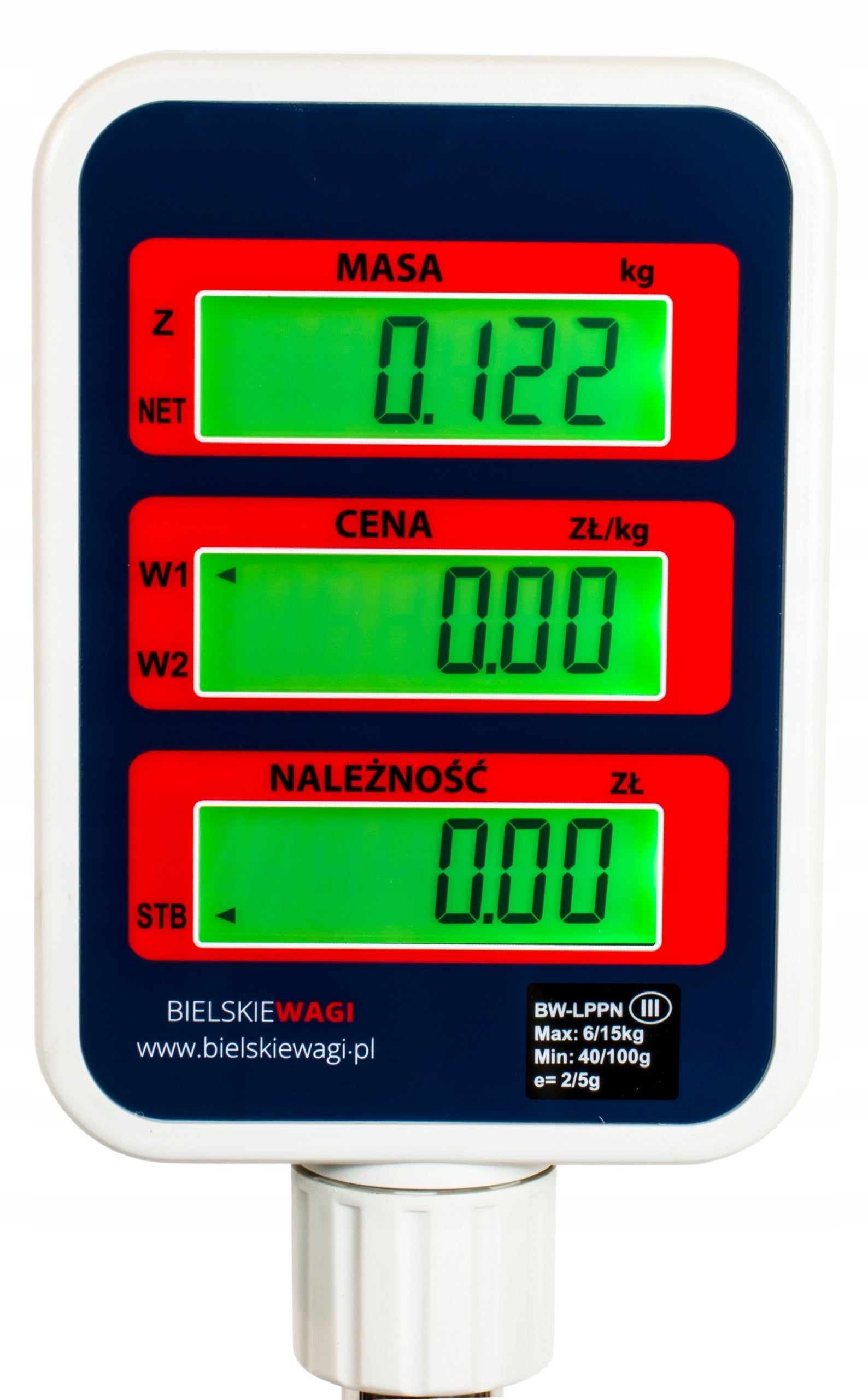 ELECTRONIC SHOP SCALE WITH CALCULATION LEGALIZATION FOR STORE 15kg EAN (GTIN) 5905123593055