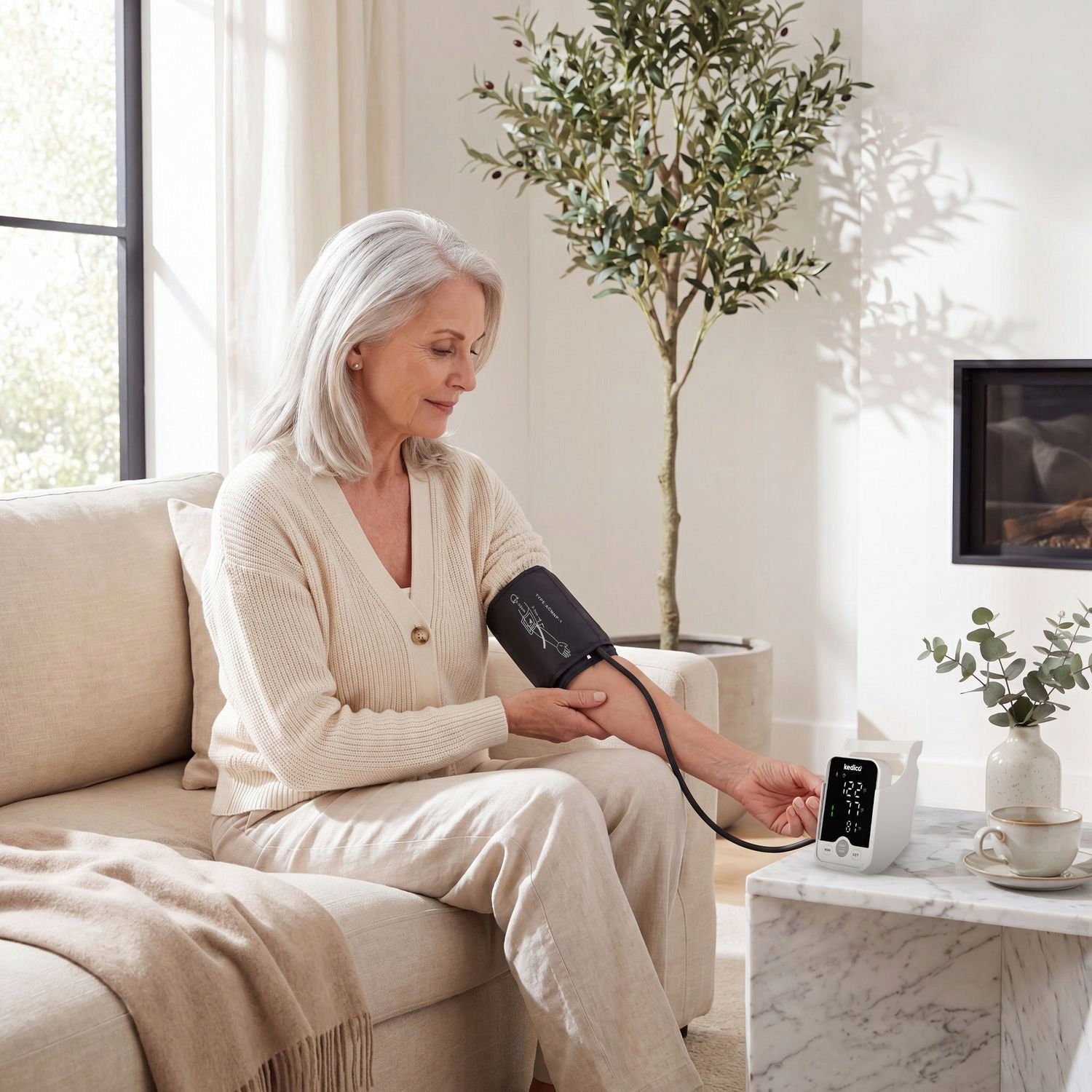 ELECTRONIC SHOULDER BLOOD PRESSURE MONITOR SPEAKS in Polish LED SCREEN KEDICA Packaging status original