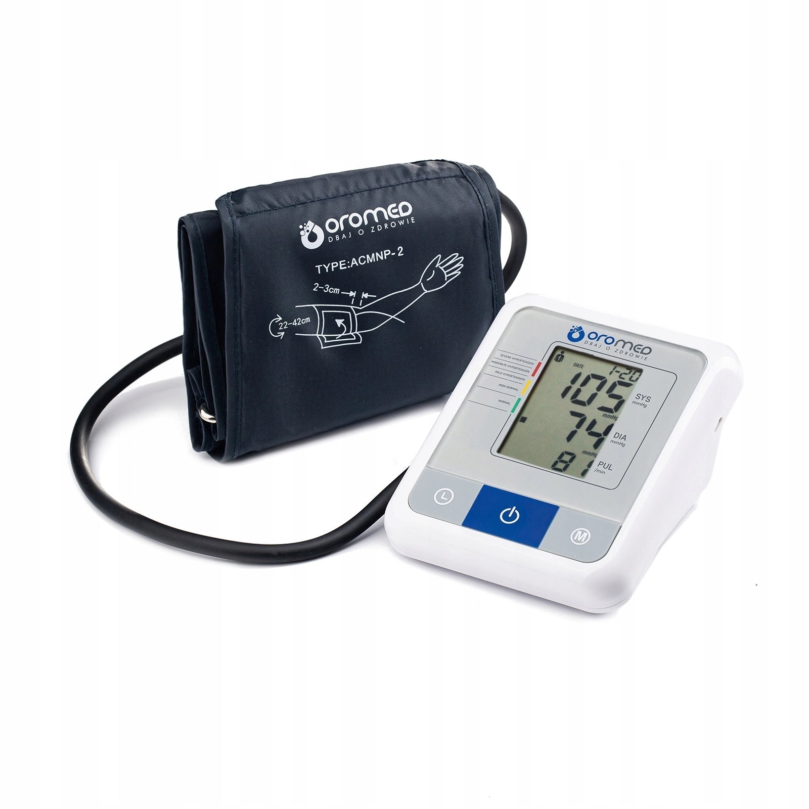 ELECTRONIC SHOULDER BLOOD PRESSURE MONITOR USB ARRHYTHMIA LCD CUFF OROMED N1
