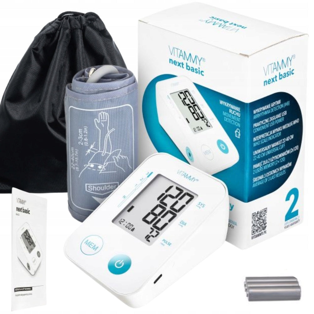 ELECTRONIC SHOULDER BLOOD PRESSURE MONITOR VITAMMY NEXT BASIC CASE CERTIFICATE Medical device yes