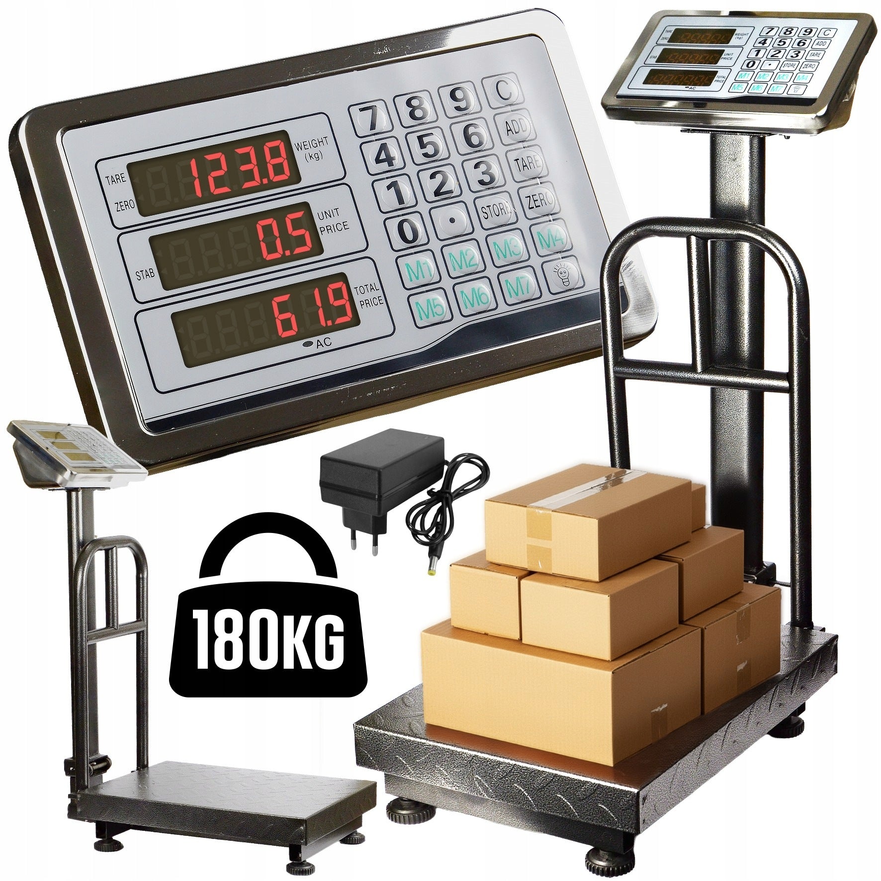 ELECTRONIC STORAGE PLATFORM SCALE 180KG CORDLESS
