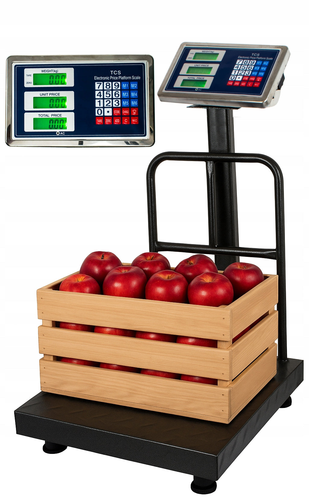 ELECTRONIC STORAGE SCALE 45x60cm SHOP PLATFORM BATTERY 250KG Manufacturer code Magazynowa 45x60 250kg oparcie