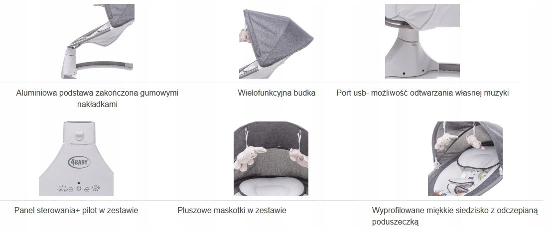 ELECTRONIC SWING LOUNGER 4BABY ROCK'N RELAX Brand 4baby