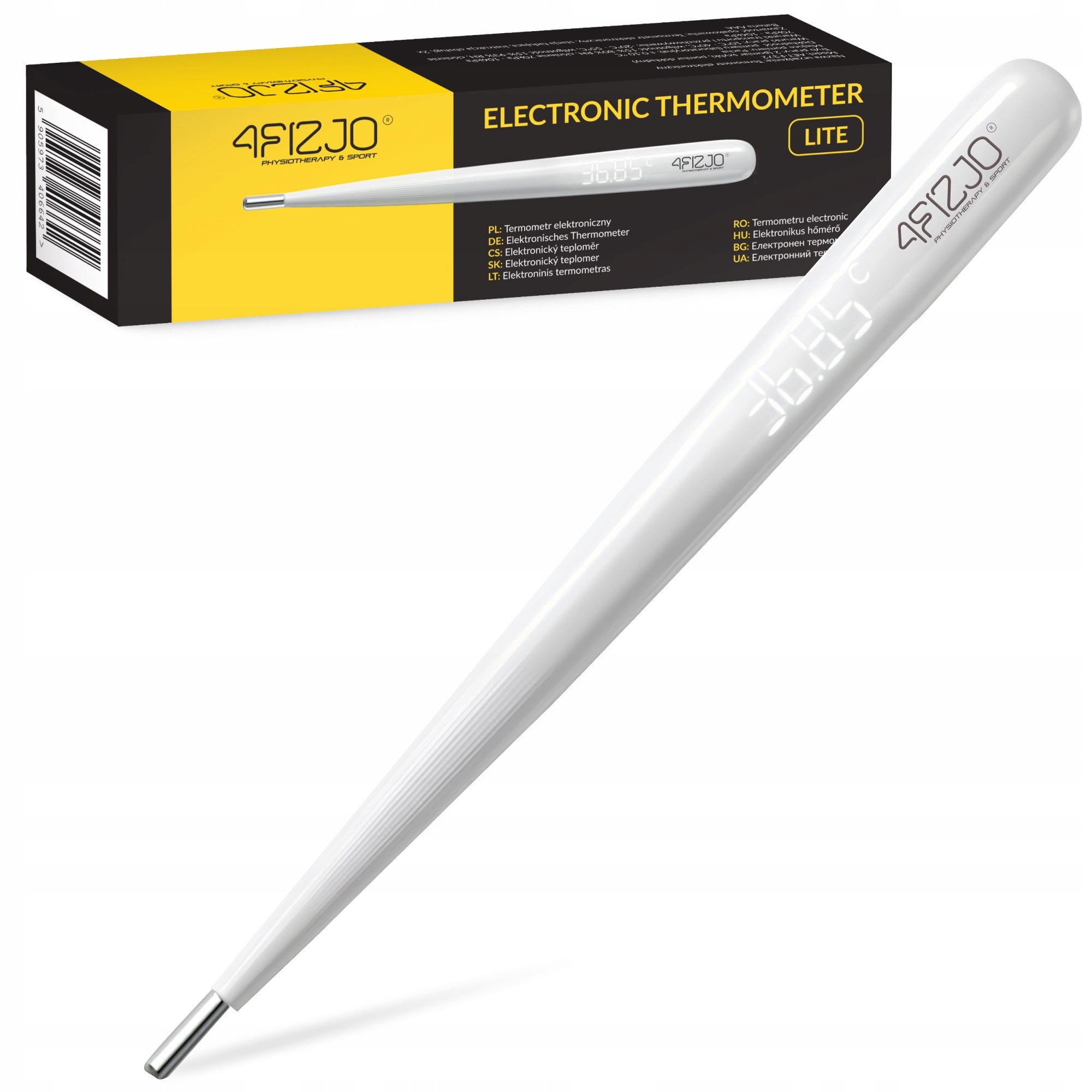 ELECTRONIC THERMOMETER DIGITAL FAST ACCURATE CASE ALARM FEVER LITE