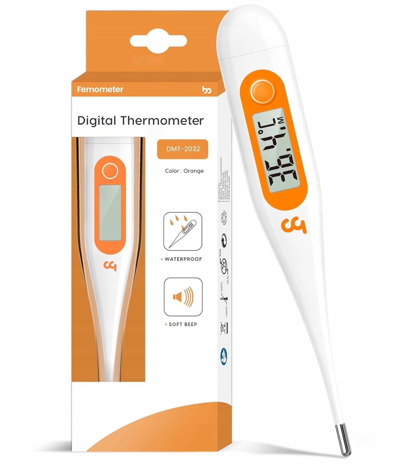 ELECTRONIC THERMOMETER DMT-2032 WHITE ORANGE