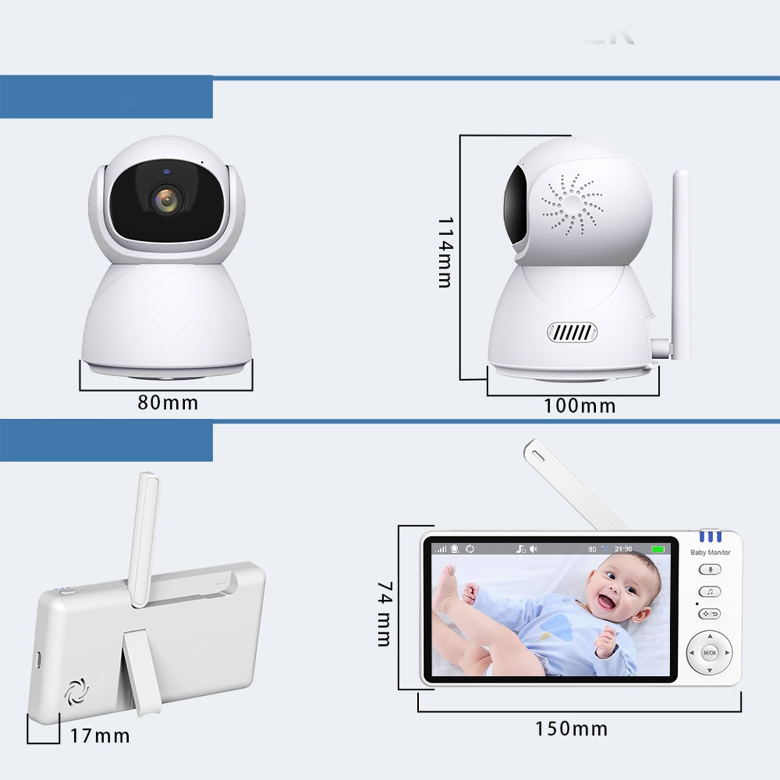 ELECTRONIC WIRELESS NANNY LIVE CAMERA BABY OBSERVATION THERMOMETER MONITOR Packaging status original