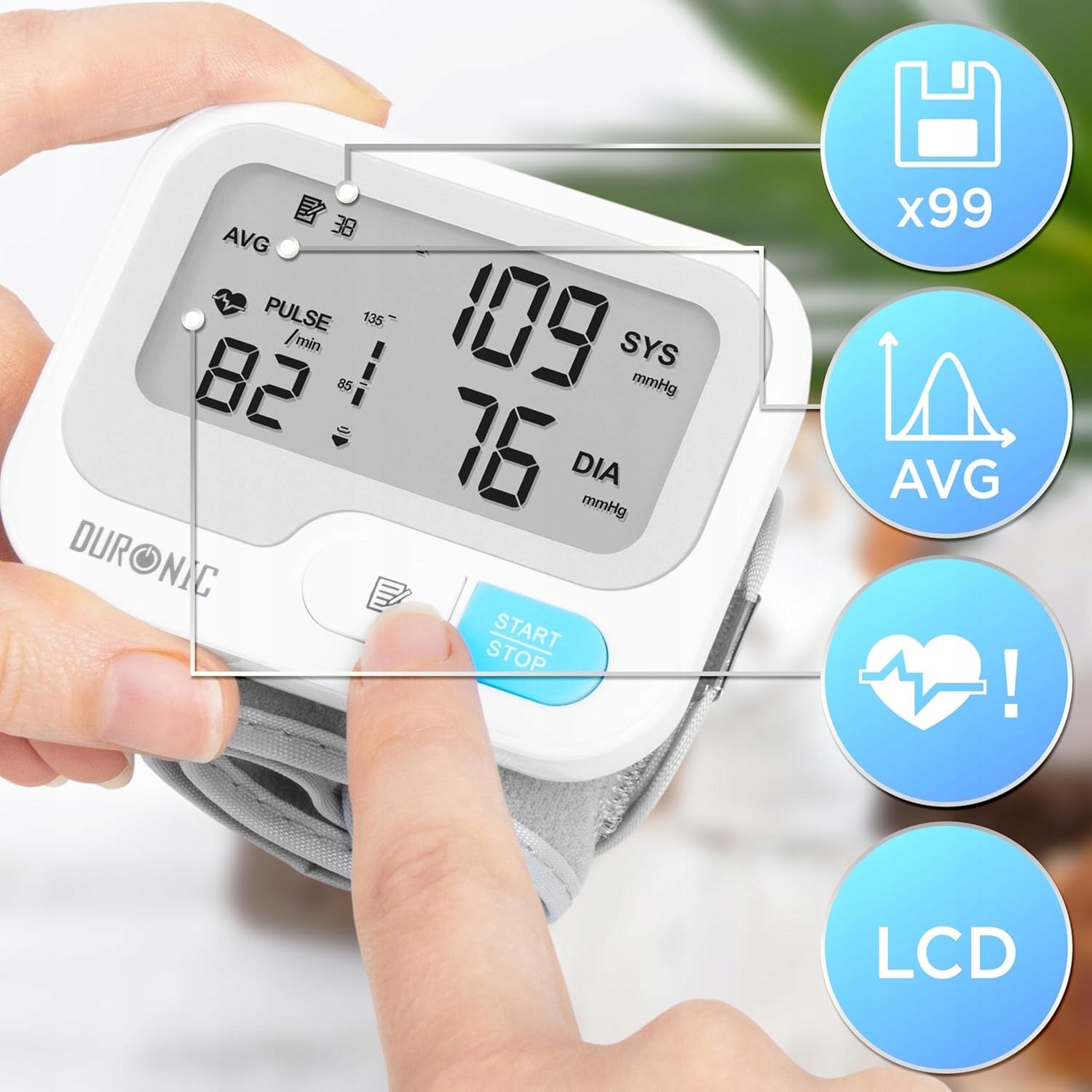 ELECTRONIC WRIST BLOOD PRESSURE MONITOR DURONIC BPM65 CERTIFIED PRO Packaging status original