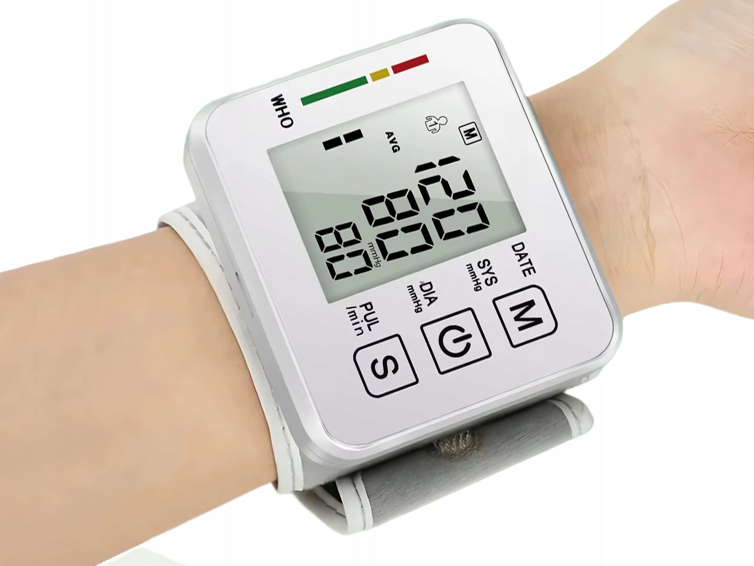 ELECTRONIC WRIST BLOOD PRESSURE MONITOR LCD WRIST SOUND CASE Medical device no