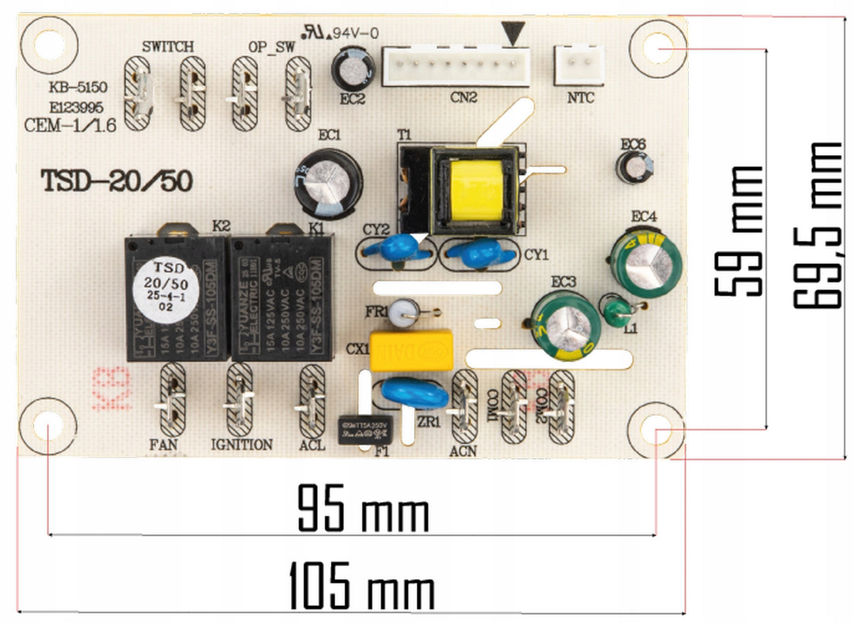 ELECTRONICS BOARD FOR HEATER UNIVERSAL CONTROL PCB CONTROL 40kW Kind combustion