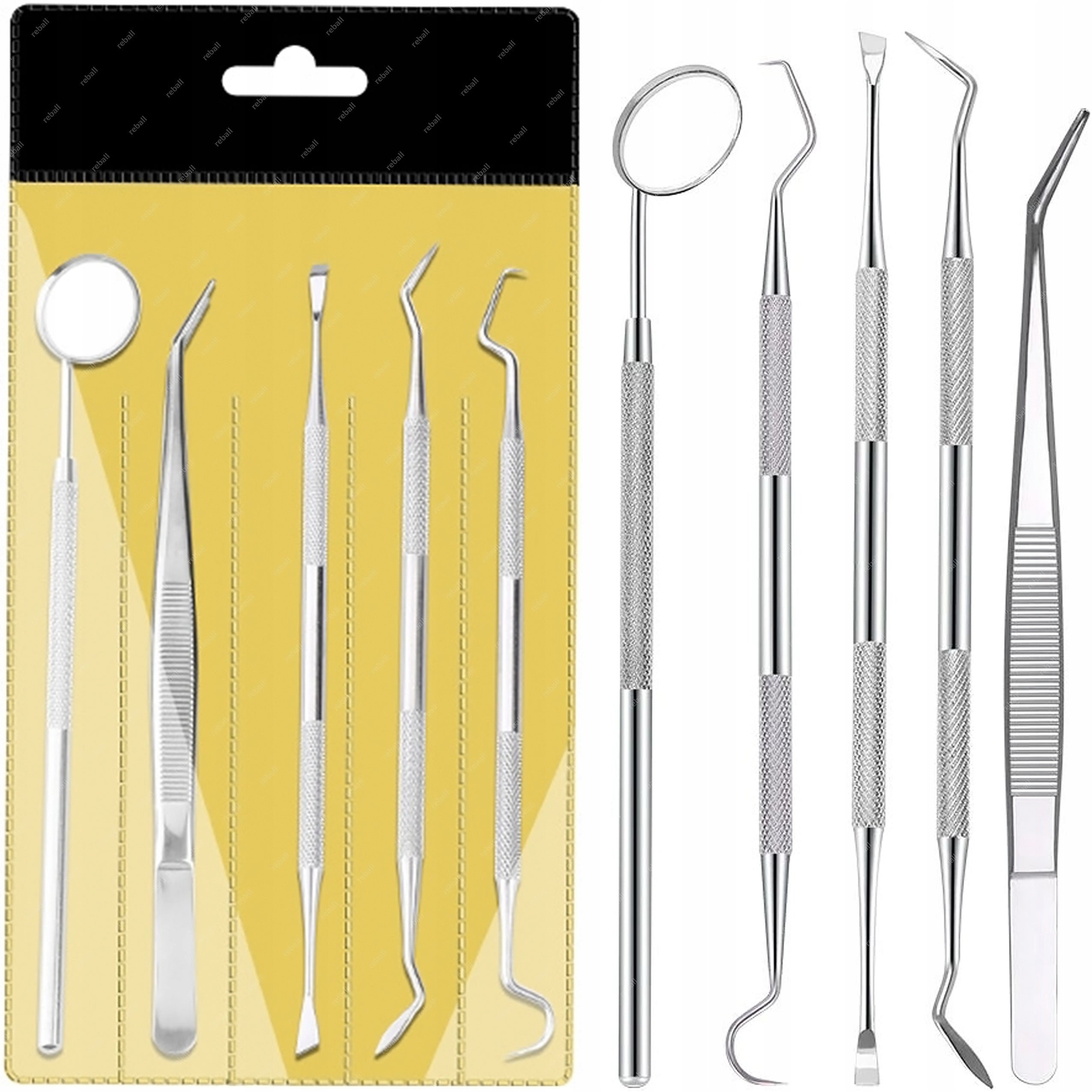 ELECTRONICS TOOL KIT 5in1 RT0224 TWEEZERS DENTAL MIRROR