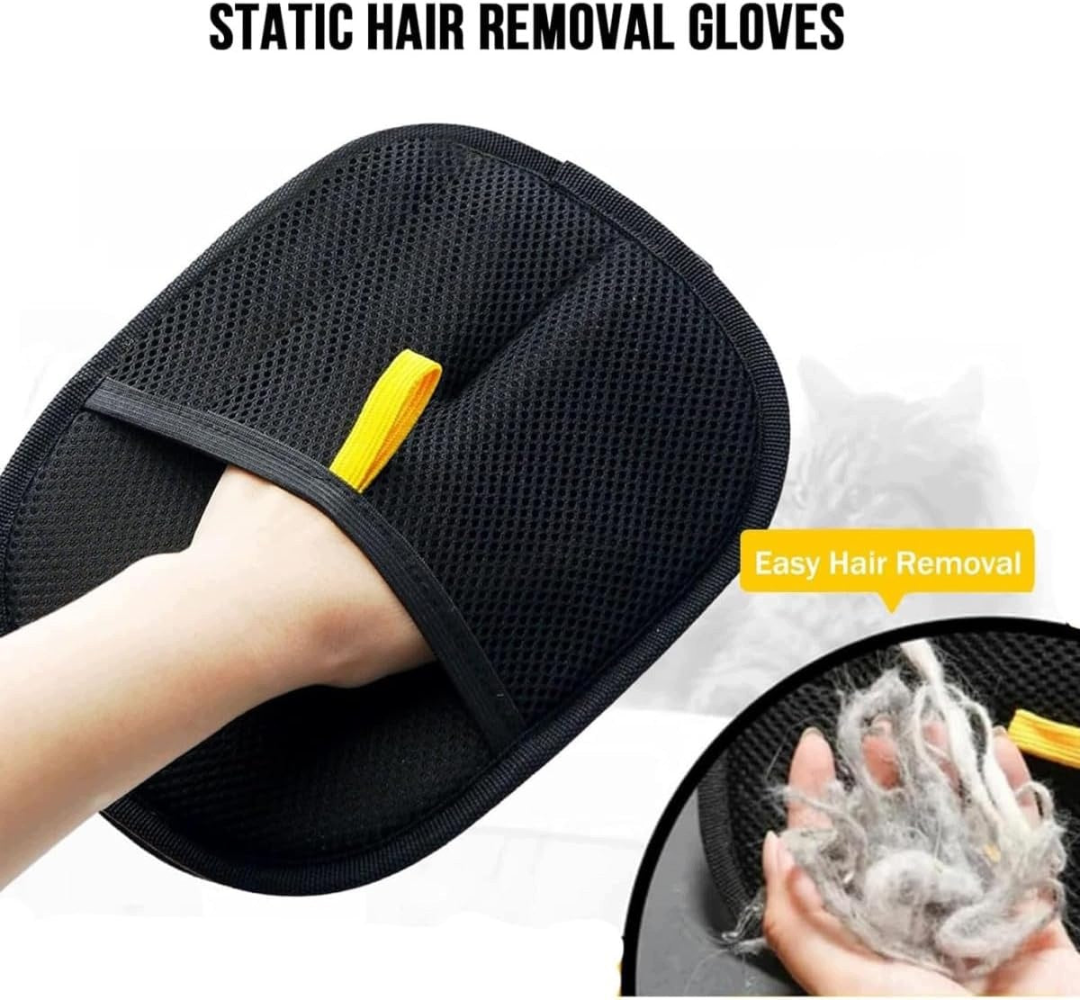 ELECTROSTATIC GLOVES FOR REMOVING ANIMAL HAIR 3 PCS Manufacturer code RĘKAWICE PIELĘGNACYJNE ZWIERZĘTA SIERŚĆ