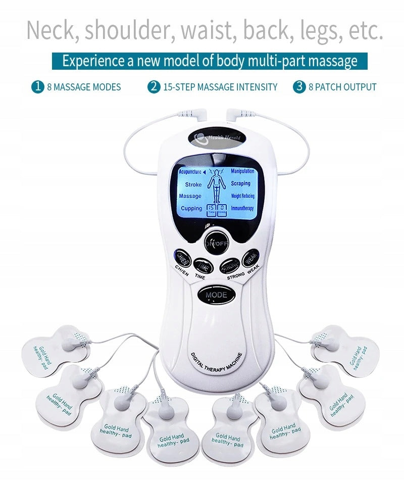 ELECTROSTIMULATION, EMS MASSAGER, 8 MODES OF OPERATION, ELECTROTHERAPY, PAIN RELIEF Packaging status original