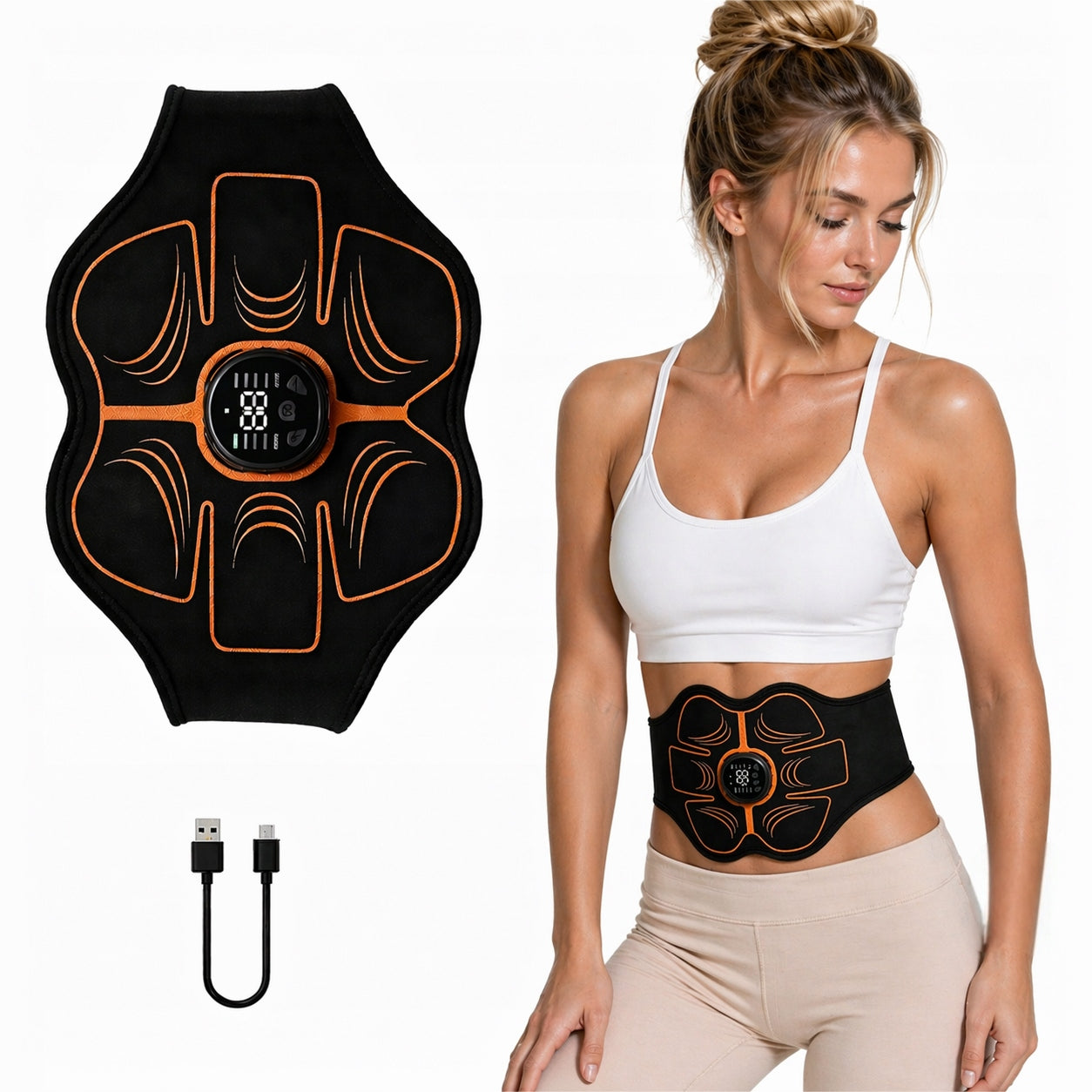 ELECTROSTIMULATOR ABDOMINAL MUSCLE STIMULATOR 3x EMS SLIMMING BELT