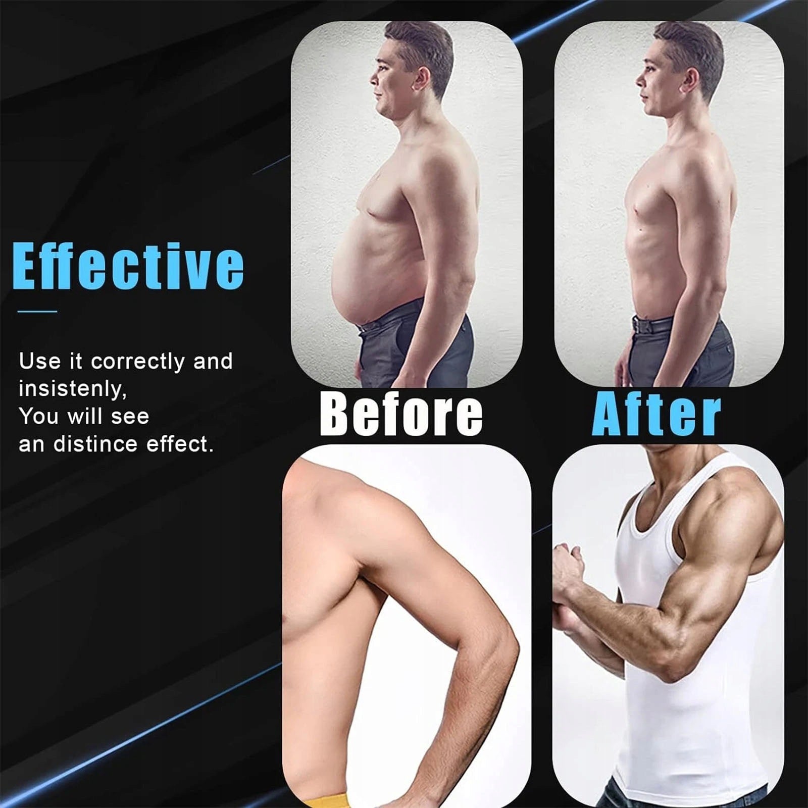 ELECTROSTIMULATOR ABDOMINAL MUSCLES EMS 10MODES SLIMMING BELT 39Intensities Packaging status original
