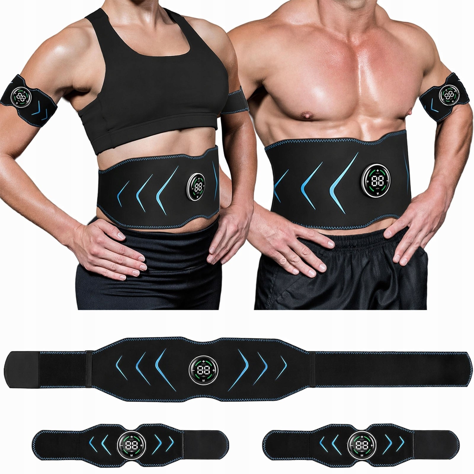 ELECTROSTIMULATOR ABDOMINAL MUSCLES EMS 10MODES SLIMMING BELT 39Intensities