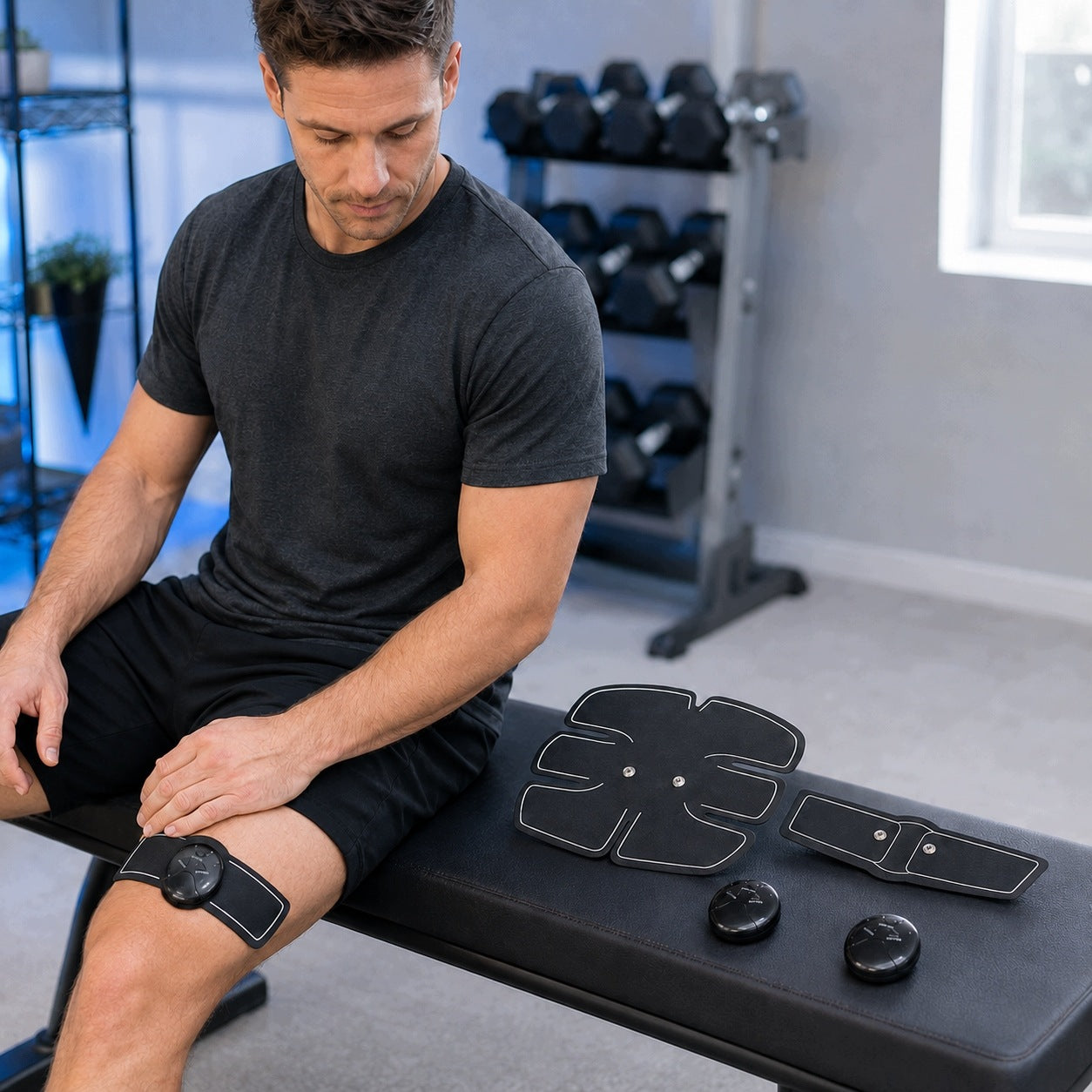 ELECTROSTIMULATOR EMS 3IN1 ABDOMINAL THIGHS 6 HOME TRAINING PROGRAMS Packaging status original