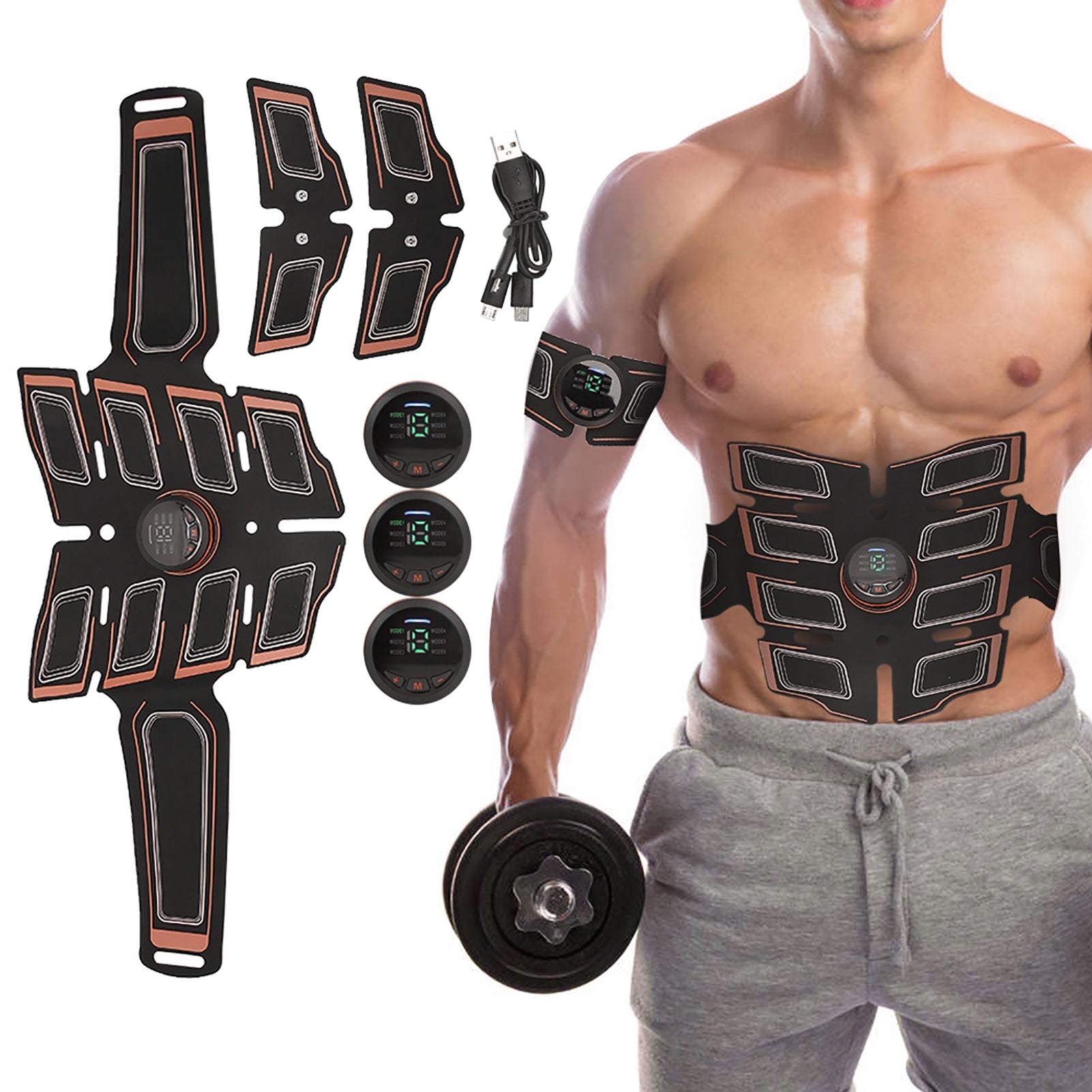 ELECTROSTIMULATOR EMS ABDOMINAL MUSCLES BELT Packaging status original