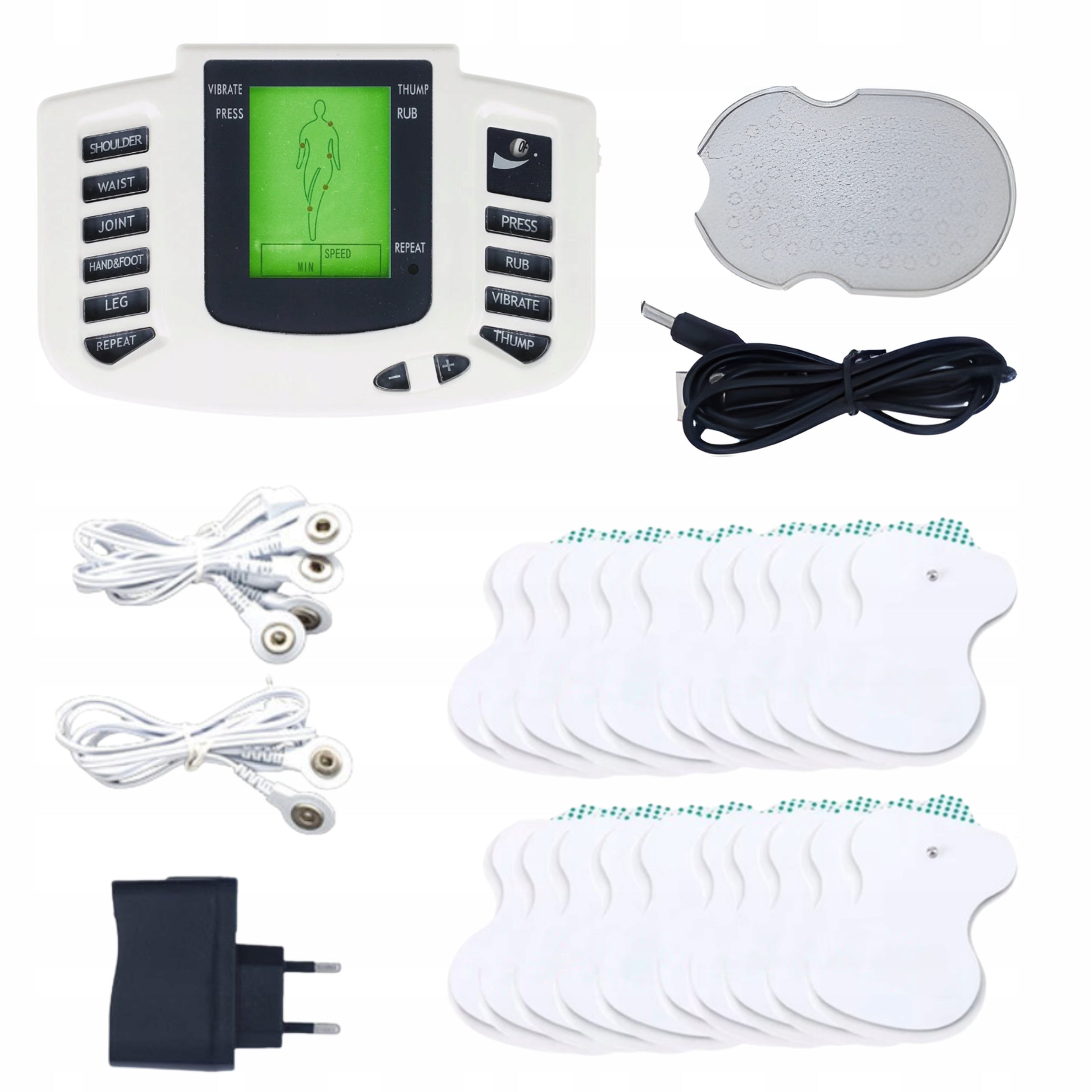 ELECTROSTIMULATOR MASSAGER TENS EMS MULTIFUNCTIONAL SET XXL 16 electrodes Brand no brand