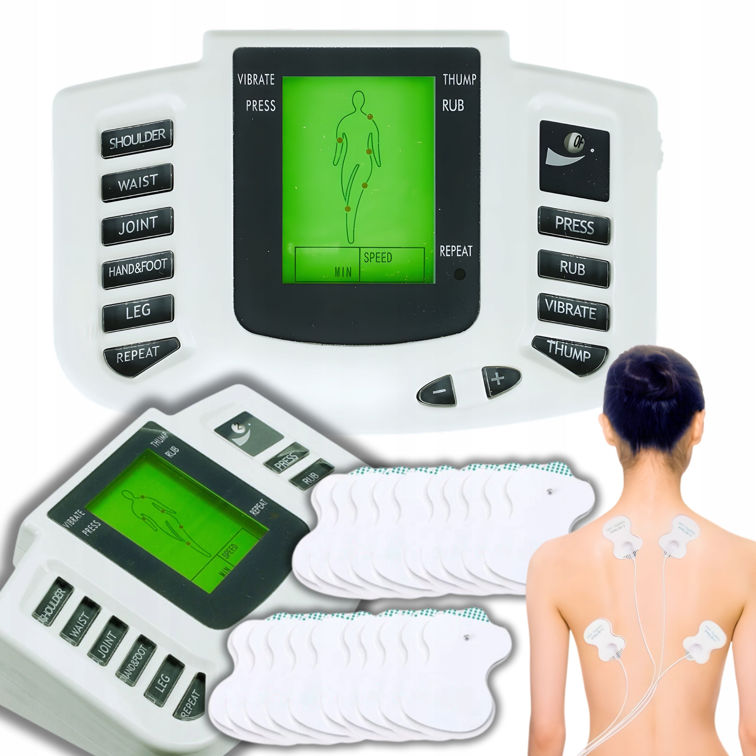 ELECTROSTIMULATOR MASSAGER TENS EMS MULTIFUNCTIONAL SET XXL 16 electrodes