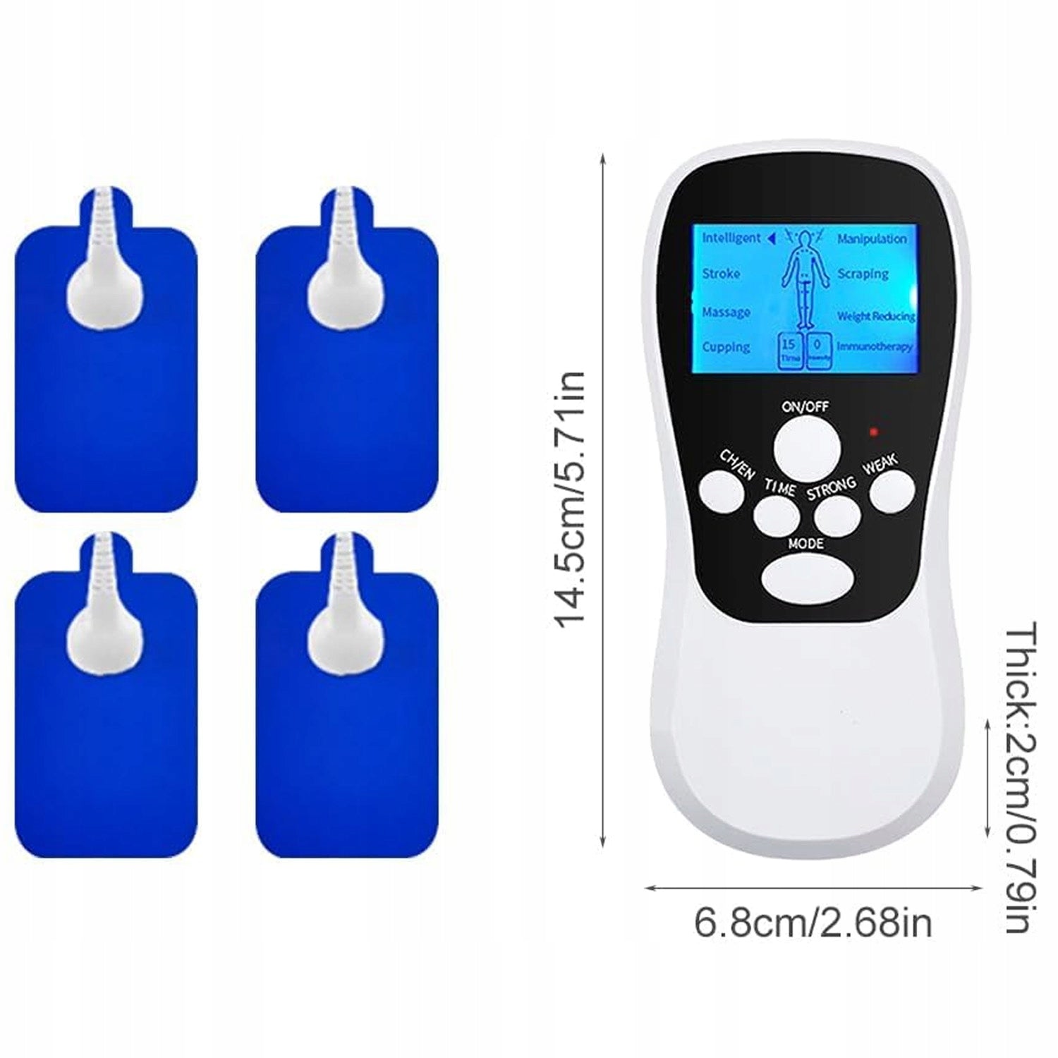 ELECTROSTIMULATOR MUSCLE MASSAGE STIMULATION ELECTROTHERAPY TENS EMS 8 Modes Medical device no