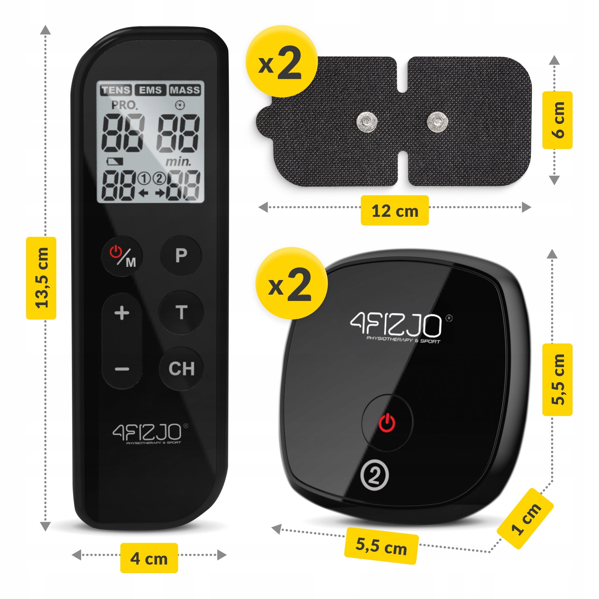 ELECTROSTIMULATOR MUSCLE MASSAGE STIMULATION ELECTROTHERAPY TENS EMS EVO 3in1 Medical device yes