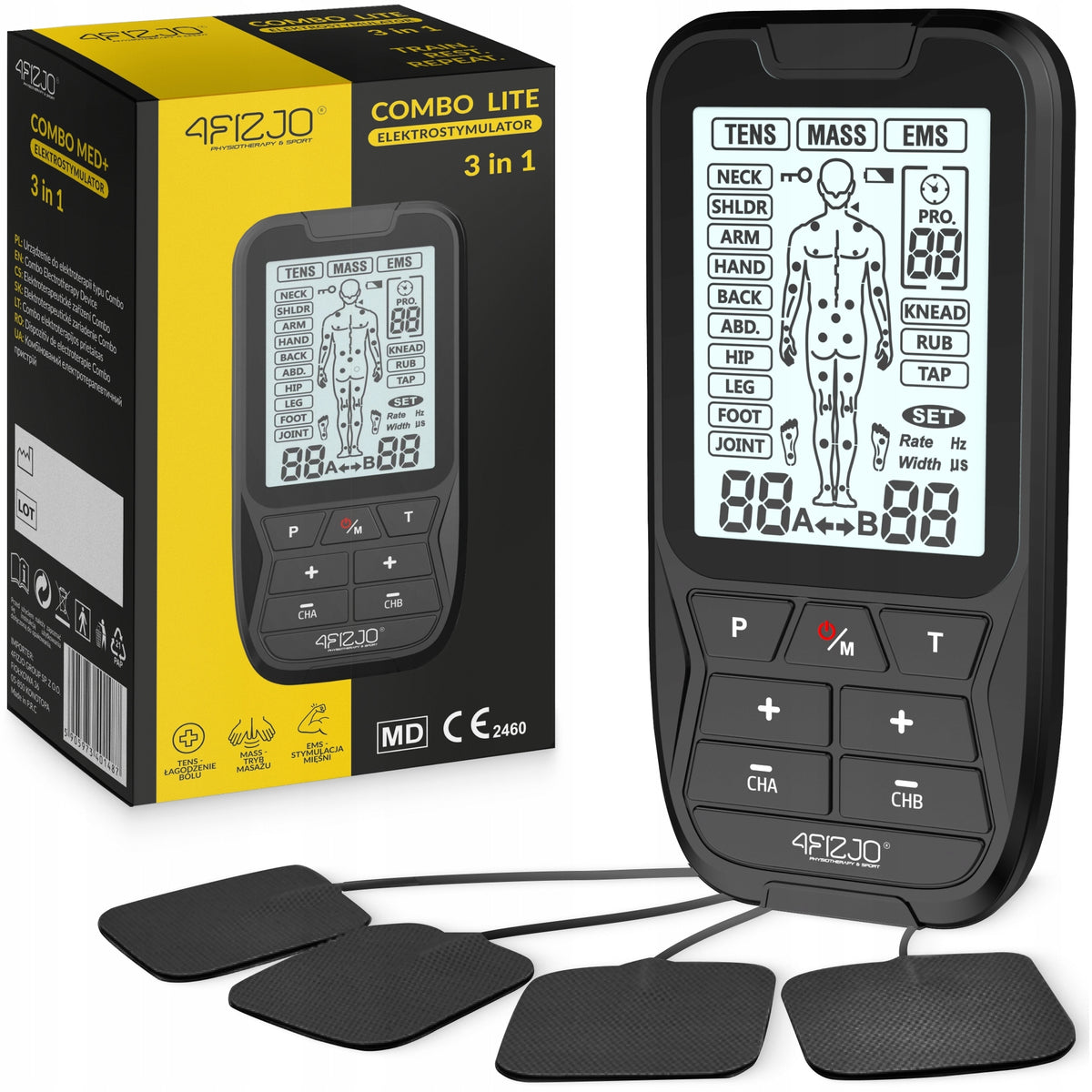 ELECTROSTIMULATOR MUSCLE MASSAGE STIMULATION ELECTROTHERAPY TENS EMS LITE