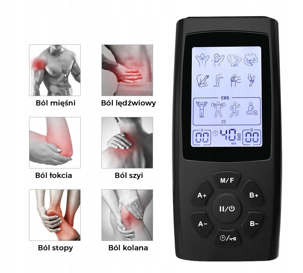 ELECTROSTIMULATOR MUSCLE MASSAGE STIMULATION EMS TENS ELECTROTHERAPY MASSAGER Brand 4FIZJO