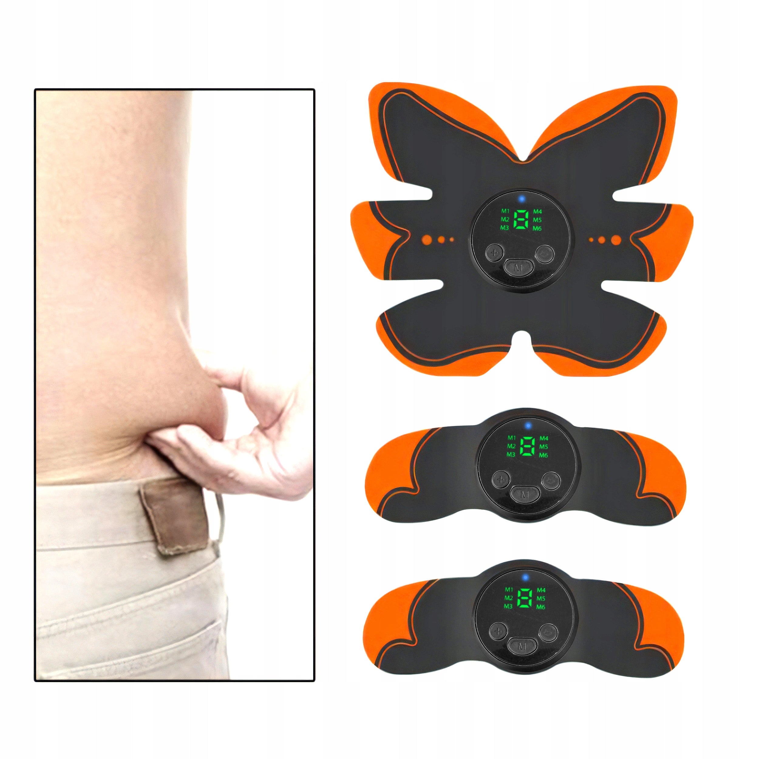 ELECTROSTIMULATOR SLIMMING NECK MASSAGER ABDOMINAL MUSCLES EMS BELT Model ZESTAW 3W1 DO TRENINGU CAŁEGO CIAŁA SZYBKA FORMA 1