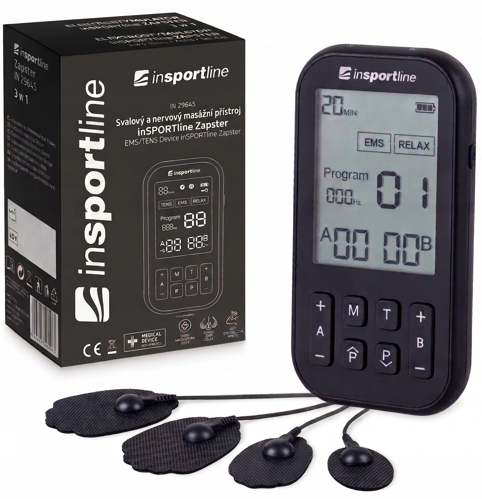 ELECTROSTIMULATOR TENS EMS MASS NERVE MUSCLE MASSAGER 60 PROGRAMS 4K