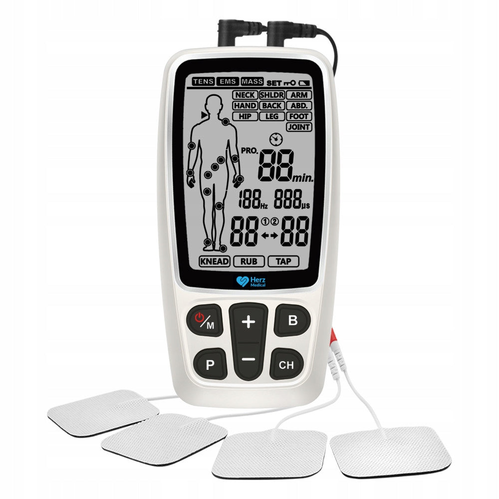 ELECTROSTIMULATOR TENS EMS MASSAGER 60 PROGRAMS CURRENTS REHABILITATION MASS