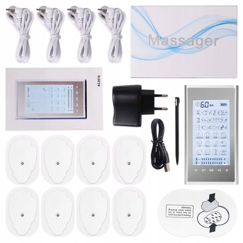 ELECTROSTIMULATOR TENS EMS MASSAGER + ELECTRODES 24 PROGRAMS SET