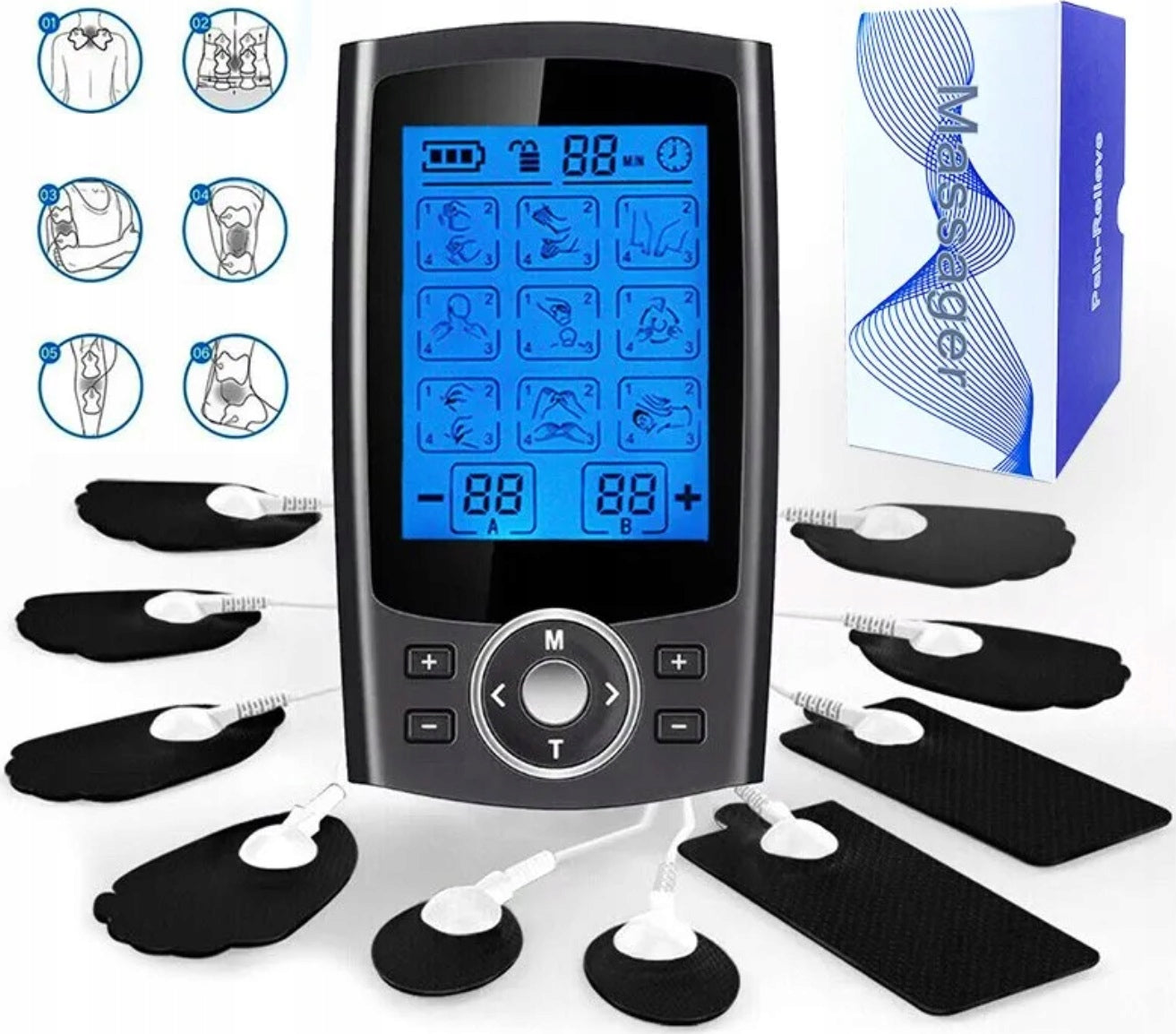 ELECTROSTIMULATOR TENS MUSCLES AND NERVES EMS MASSAGE!