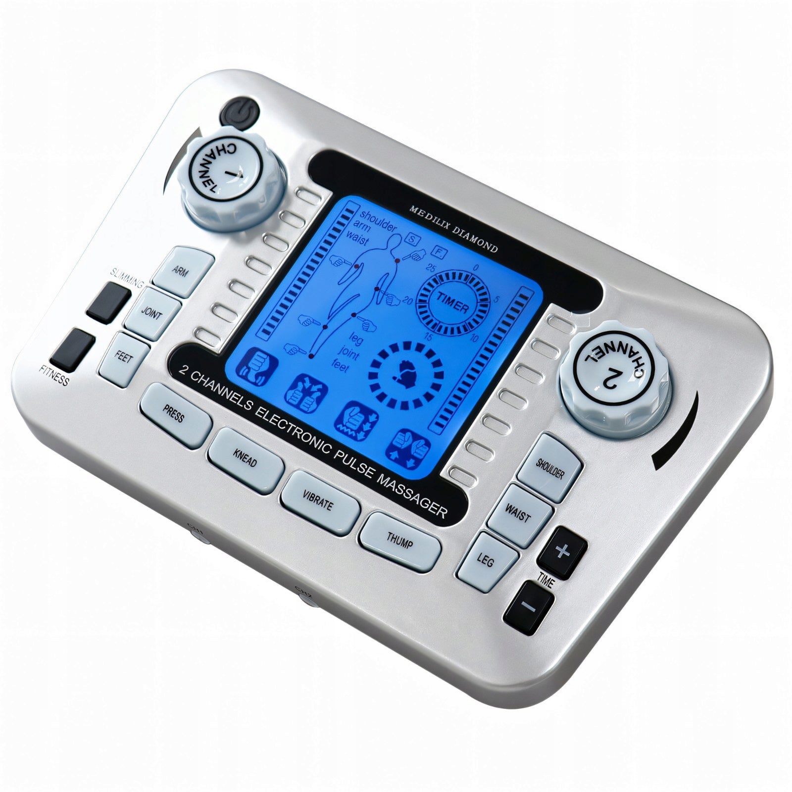 ELECTROSTIMULATOR TWO CHANNEL CURRENTS TENS EMS ELECTRODES STRONG CASE SET Manufacturer code ER1113