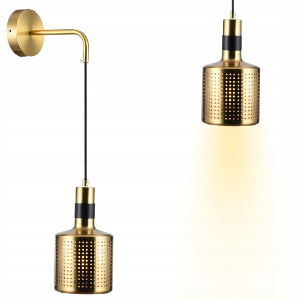 Wandleuchte BELLIS, 12 cm, schwarz/gold 4642 