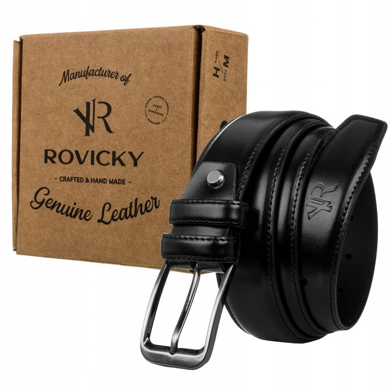 Ledergürtel für Herren Rovicky, schwarz 
