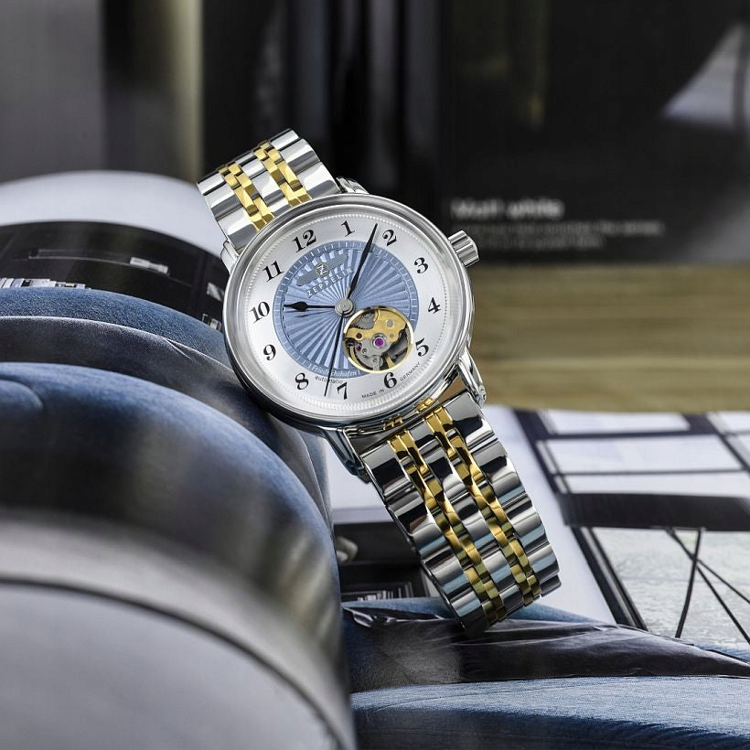 ELEGANT AND FASHIONABLE AUTOMATIC WOMEN'S WATCH ZEPPELIN 8567M-3 OPEN HEART EAN (GTIN) 4041338856781