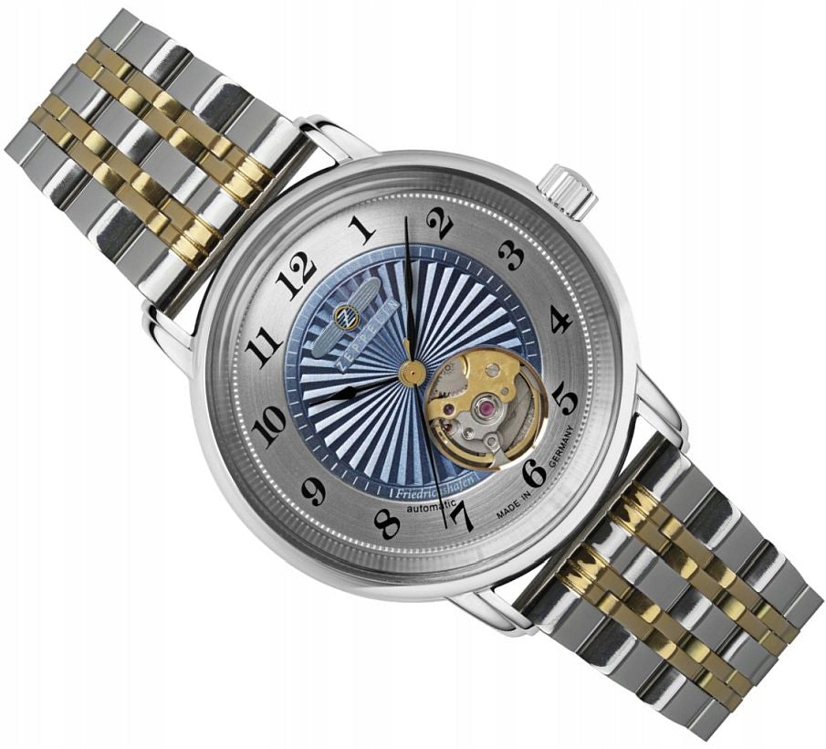 ELEGANT AND FASHIONABLE AUTOMATIC WOMEN'S WATCH ZEPPELIN 8567M-3 OPEN HEART