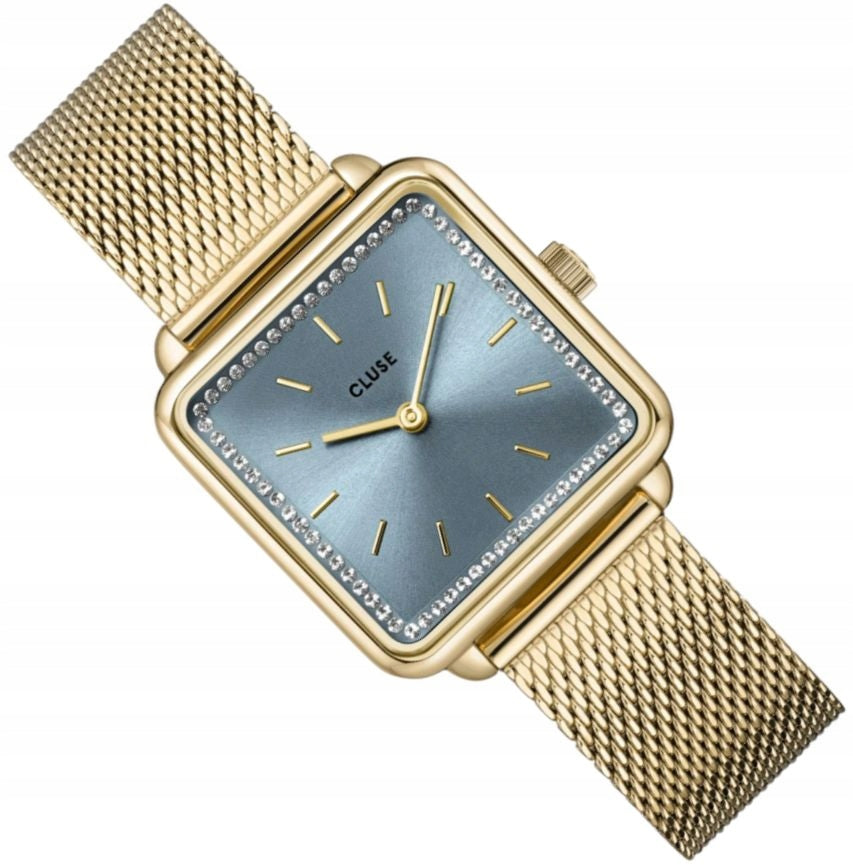 ELEGANT AND FASHIONABLE WOMEN'S WATCH CLUSE CW10310 SQUARE WITH BLUE DIAL